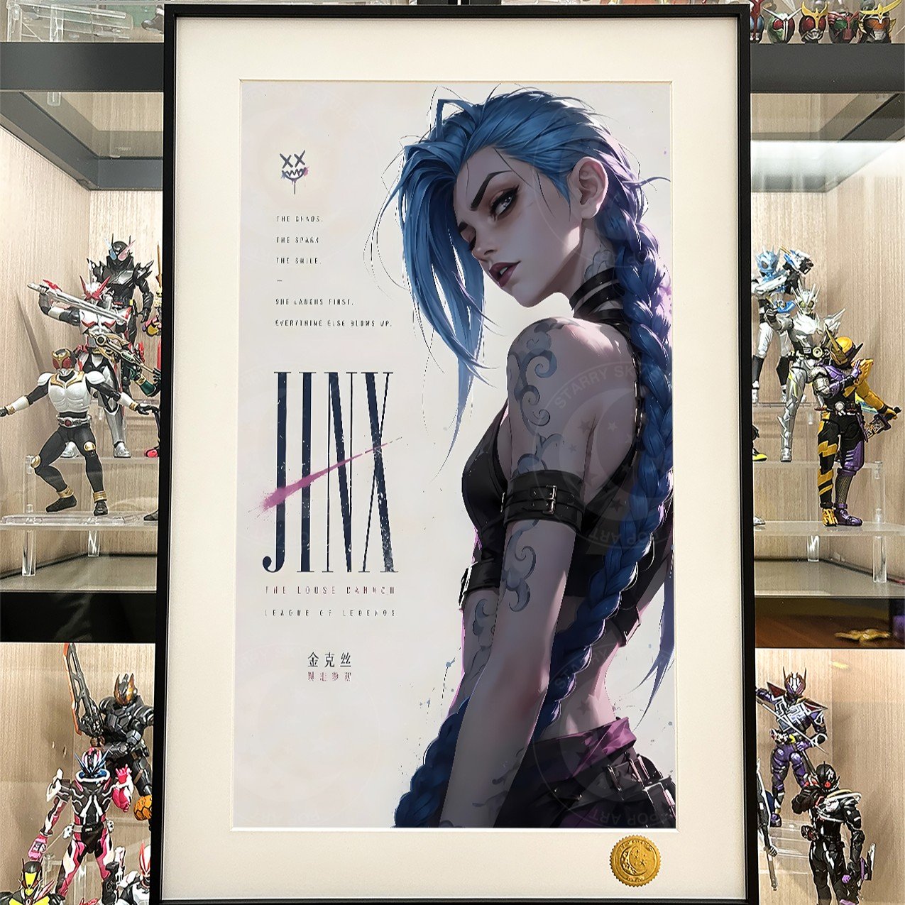 【預購】英雄聯盟《Jinx》動漫遊戲裝飾畫畫 X 星空工作室