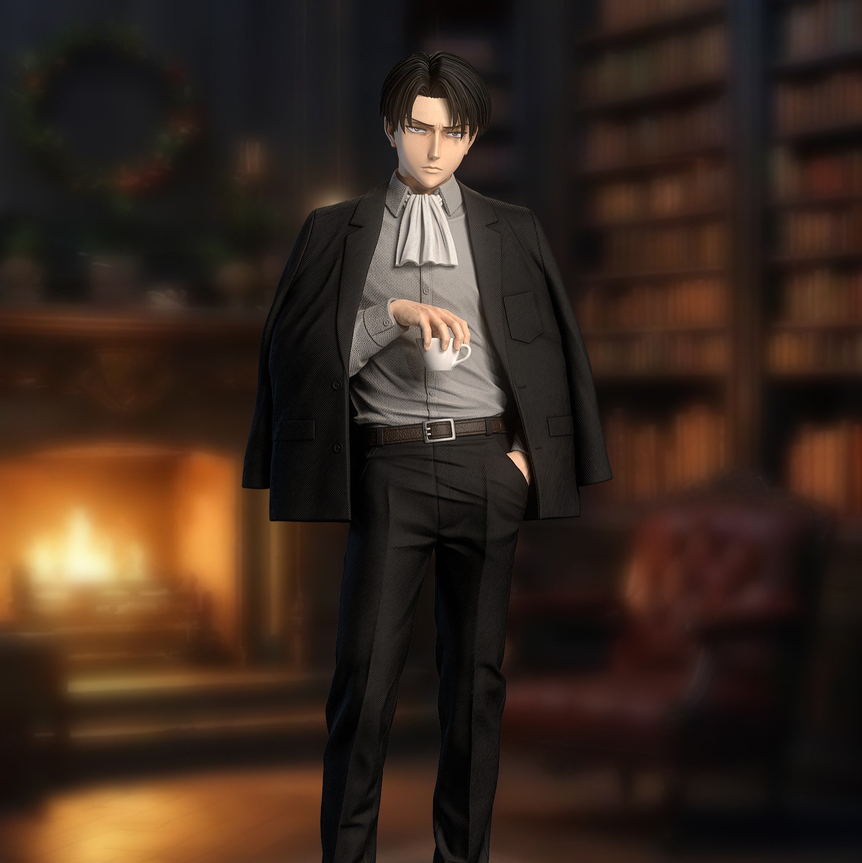 【預購】進擊的巨人 西裝兵長 X Model Power