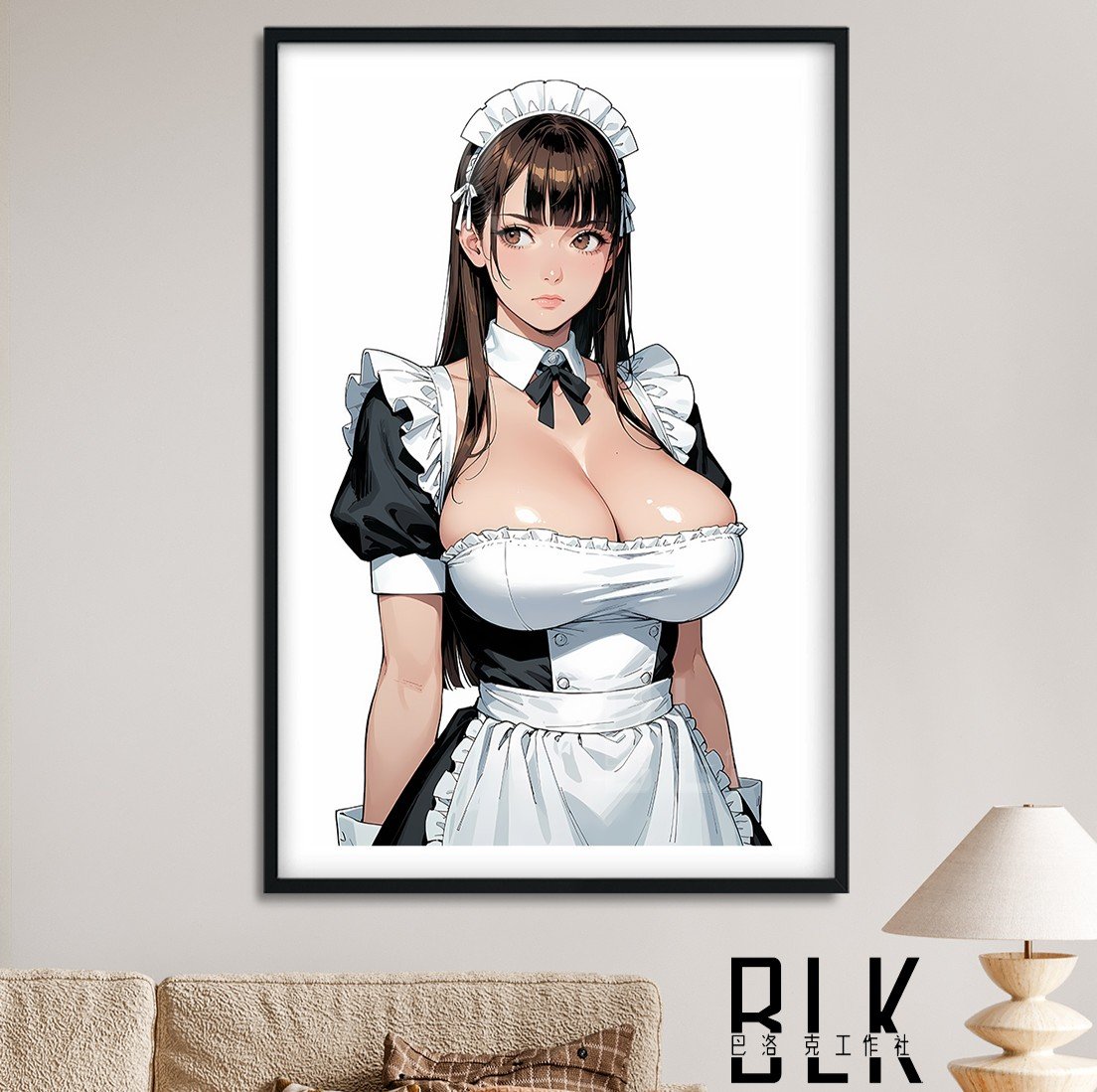 【預購】街頭霸王《黑衣女僕》動漫裝飾畫&冰箱貼 X 巴洛克工作室