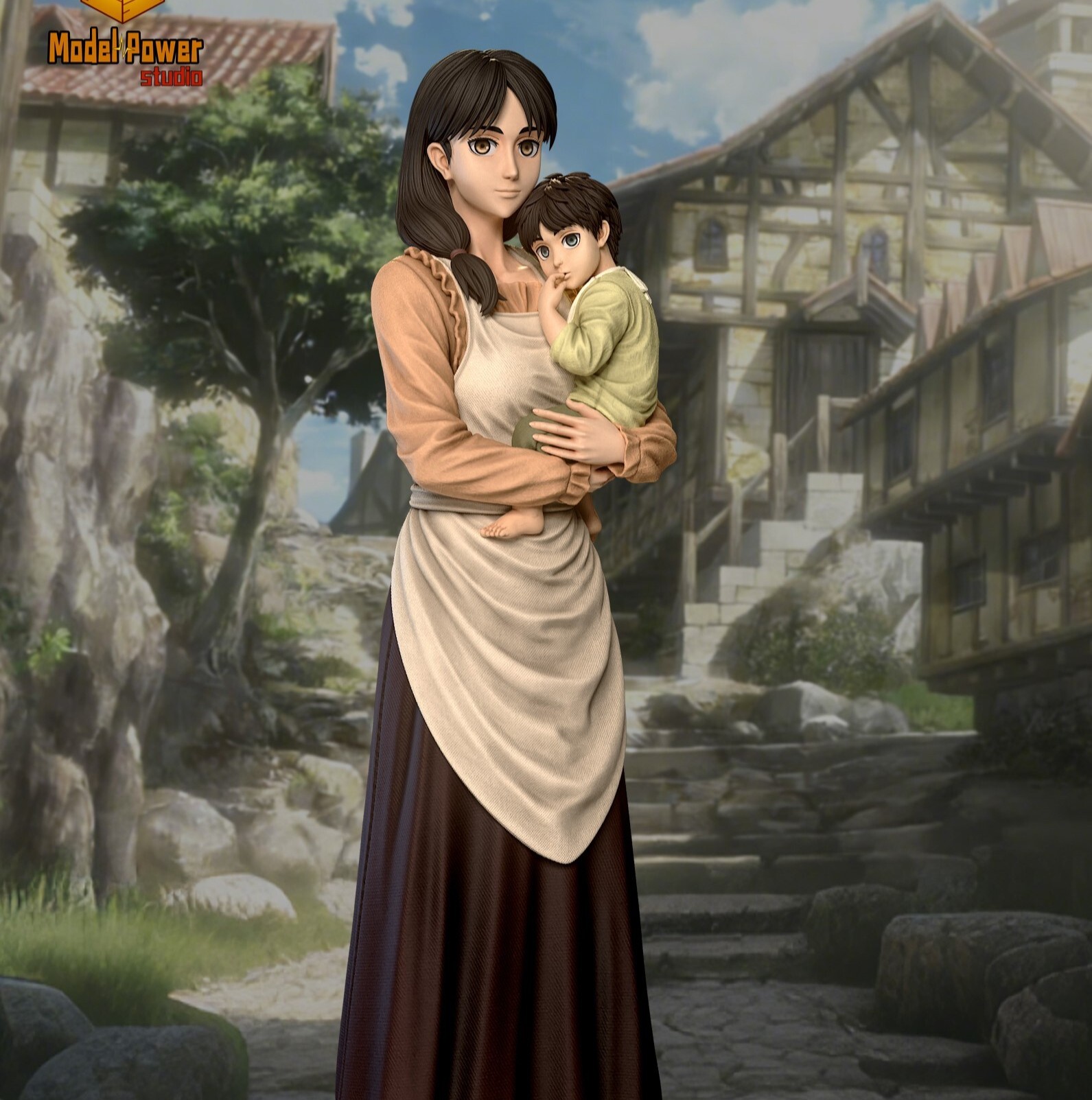 【預購】進擊的巨人 卡露拉·耶格爾&艾倫·耶格爾 X Model Power