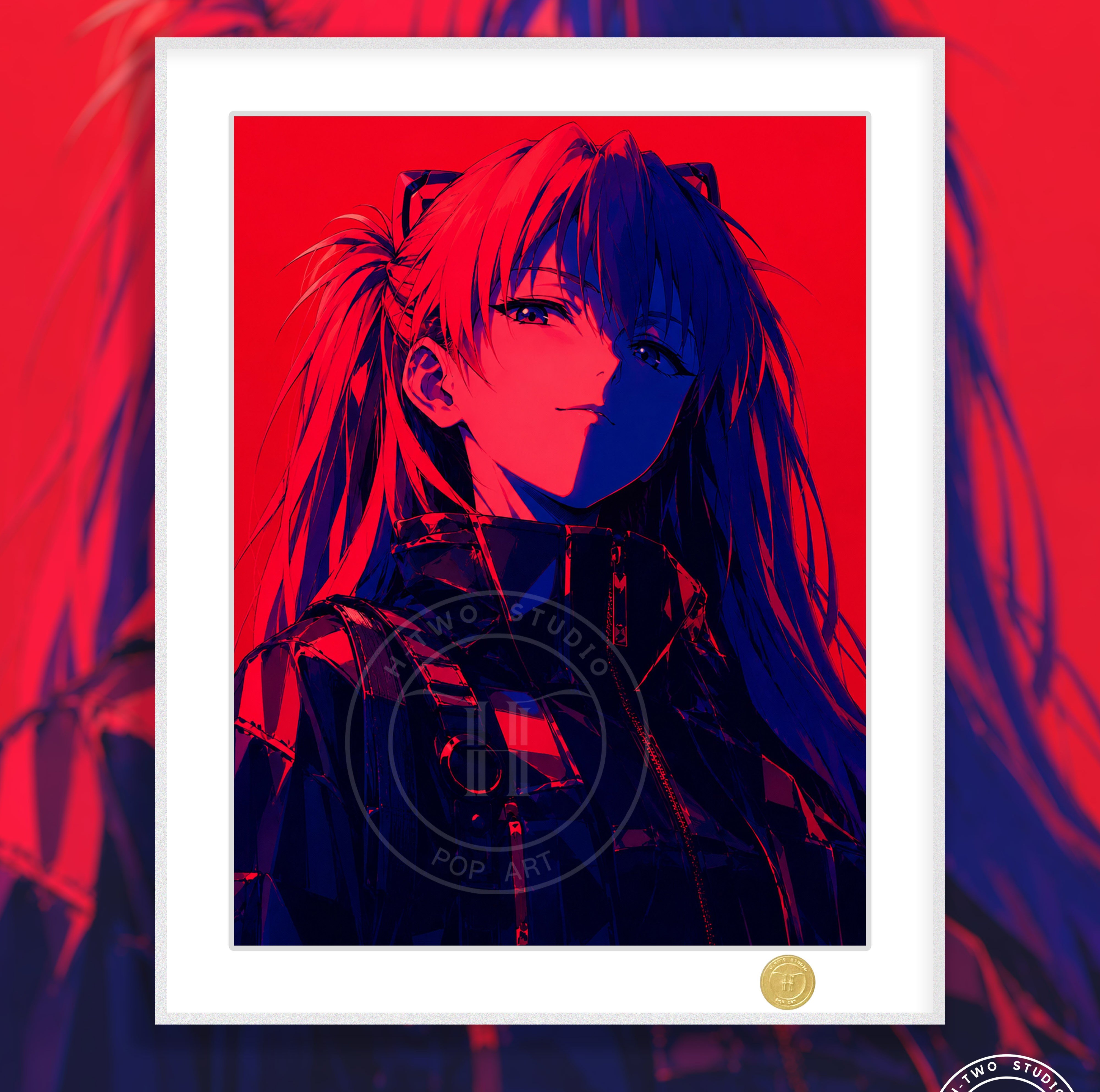 【預購】Eva新世紀福音戰士《賽博明日香》動漫裝飾畫 X H2工作室