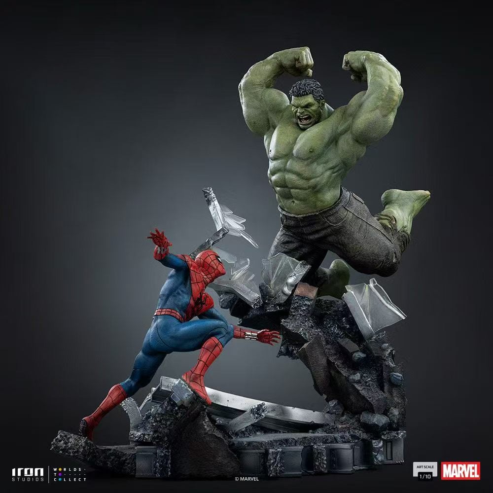 【售罄展示追加請私訊客服@toystationtw】Marvel漫威 MARCAS143426-10 蜘蛛人vs綠巨人 X Iron Studios