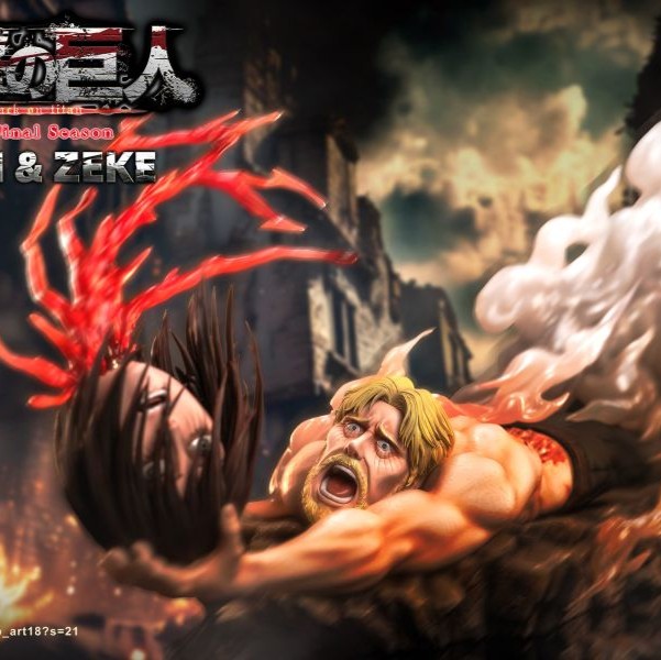 【現貨秒發】進擊的巨人 接頭霸王 艾倫&吉克 X POP.ART工作室