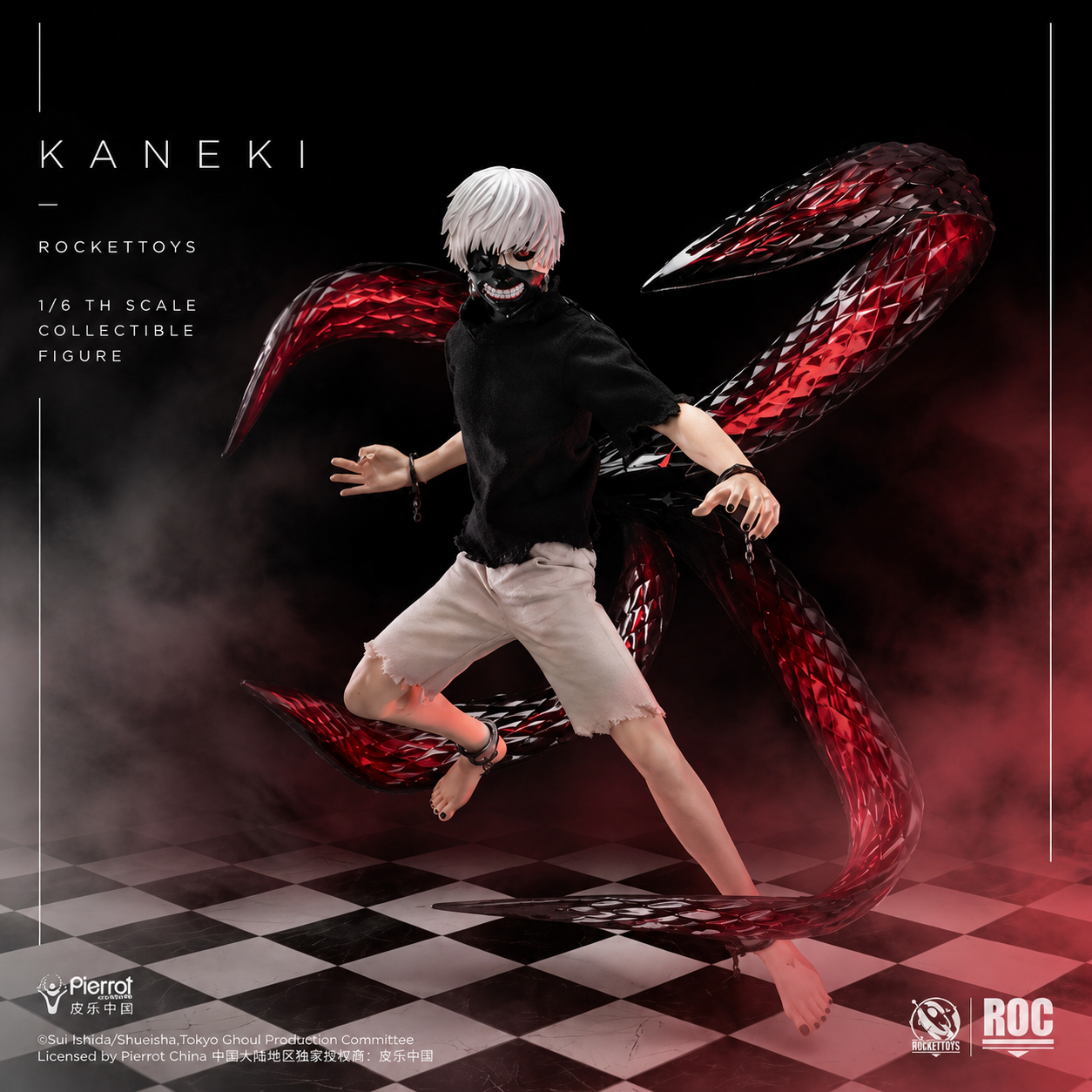 【售罄展示追加請私訊客服@toystationtw】東京喰種 1/6可動人偶 覺醒Ver. ROC-024 金木研 X Rocket Toys+皮樂中國 正版授權