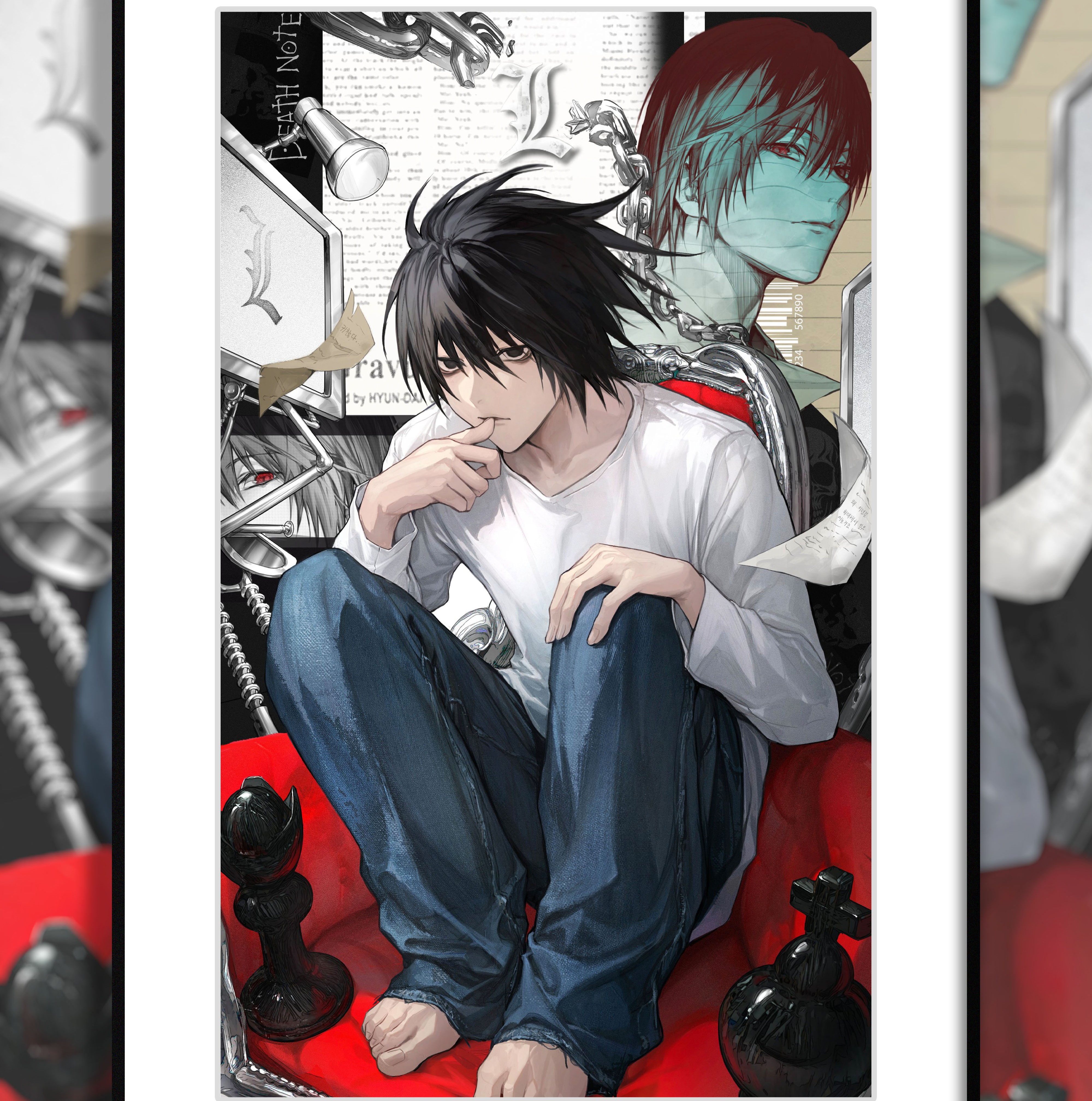 【預購】死亡筆記本《L》動漫裝飾畫 X H2工作室
