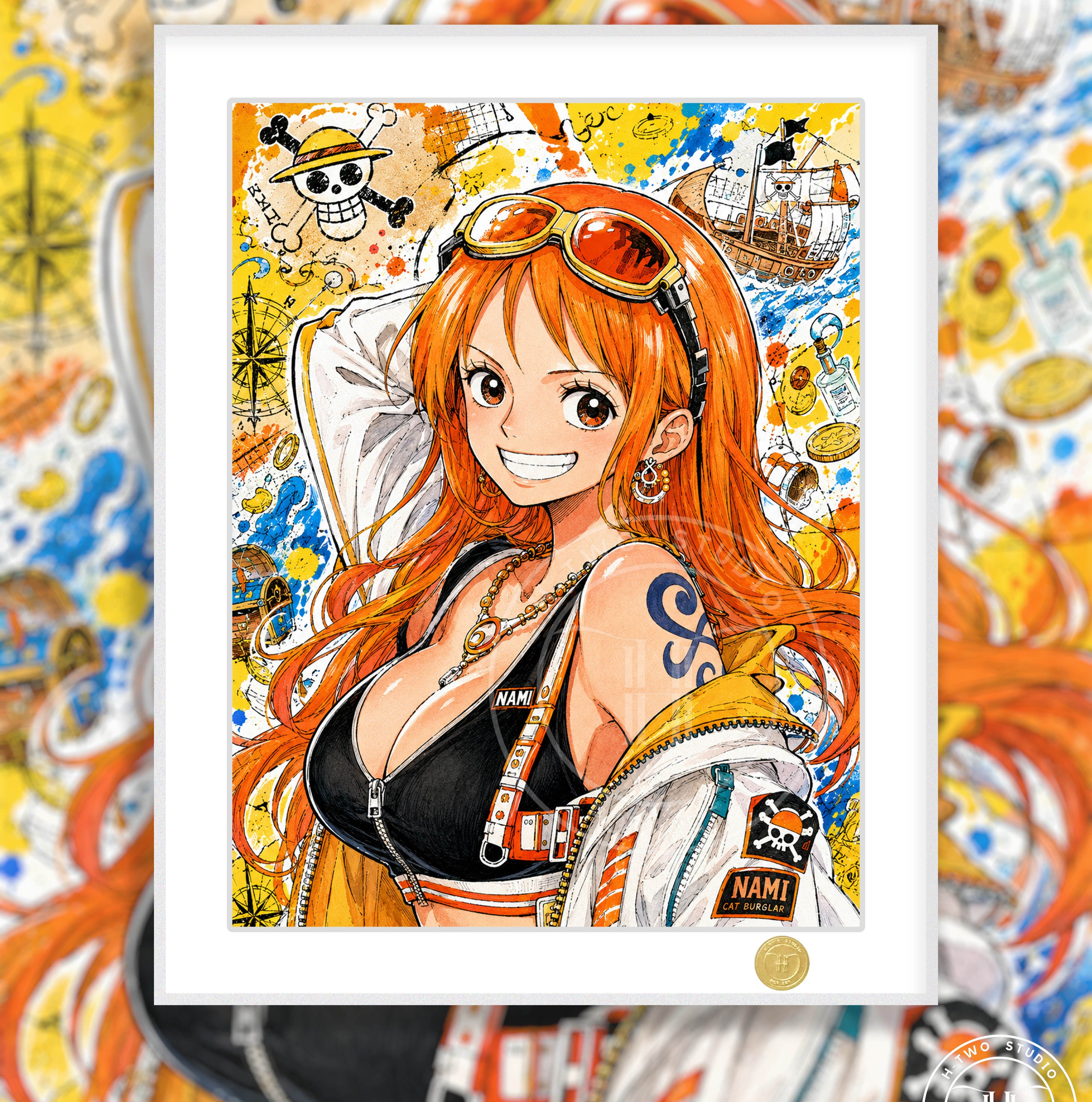 【預購】海賊王《娜美》動漫裝飾畫 X H2工作室