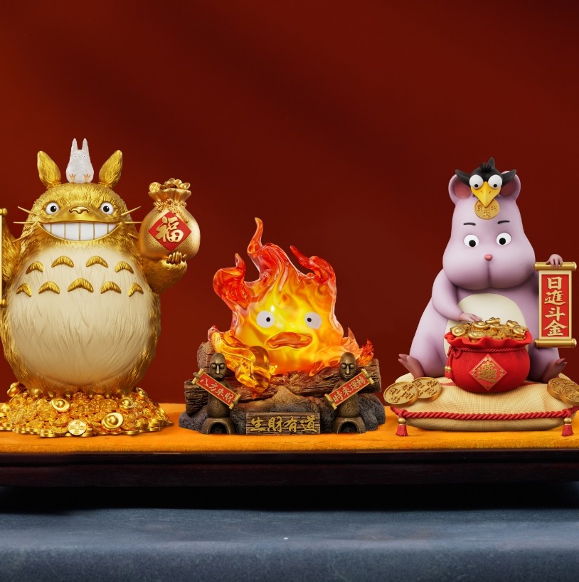 【預購】宮崎駿 招財納福 招財龍貓&卡西法&坊寶寶 X MAR模玩