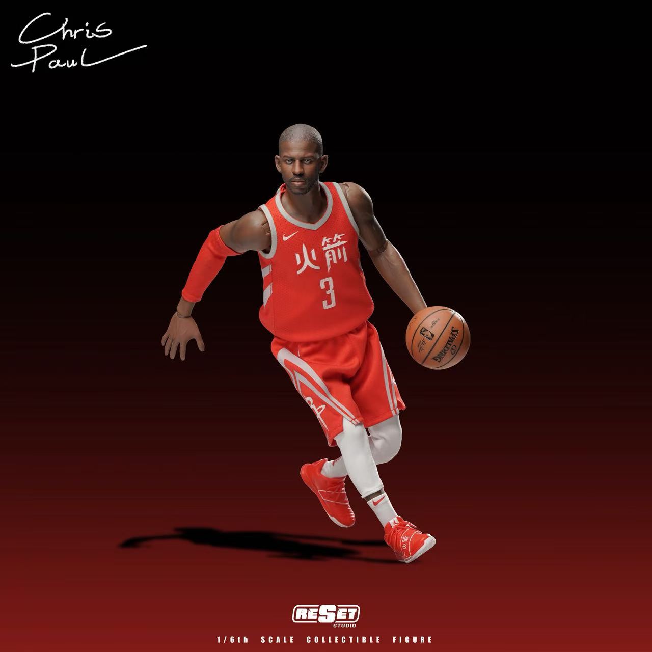 【預購】NBA 收藏級可動人偶套裝 中文火箭紀念版-保羅 X Reset-Studio