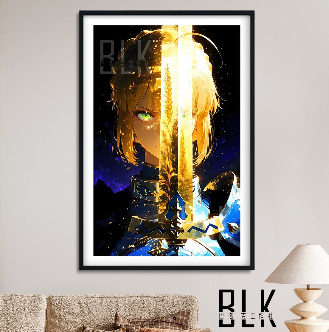 【預購】Fate/stay《聖劍saber》裝飾畫&冰箱貼 X 巴洛克工作室