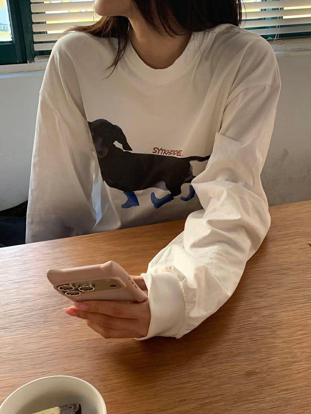 臘腸狗狗TEE ( 2色 )