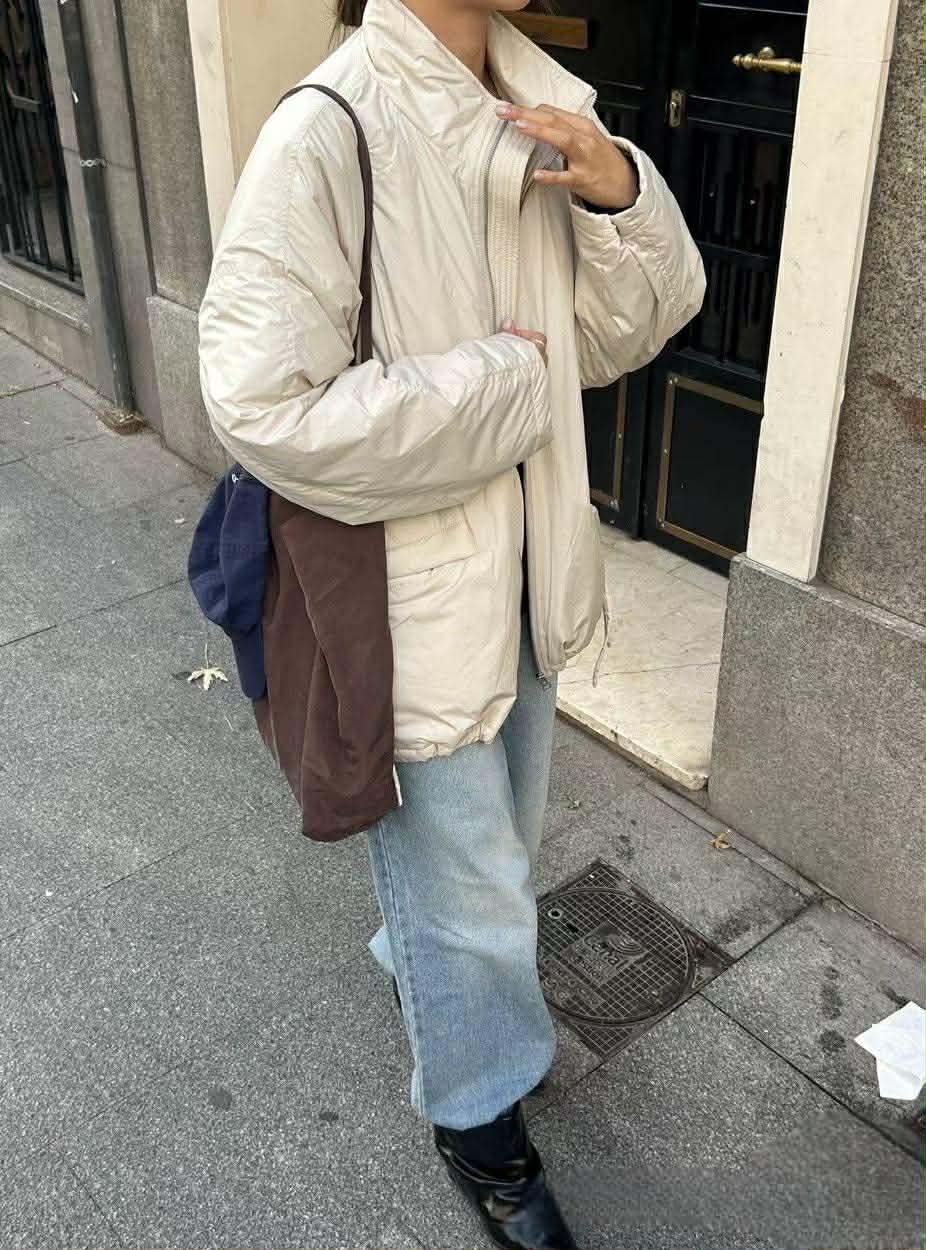 可束素面鋪棉外套 ( 2色 )