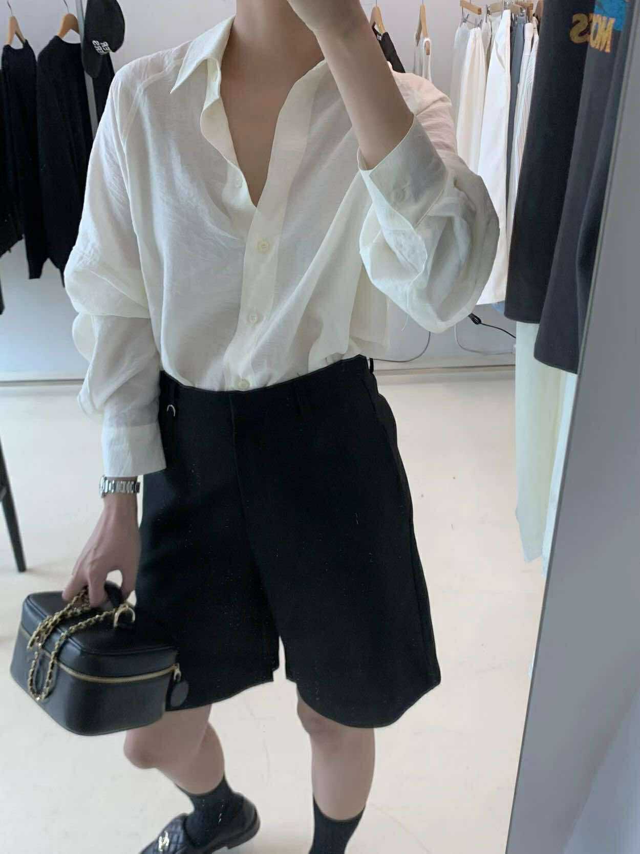 小釦環西裝5分褲 ( 2色 / 少量現貨 )