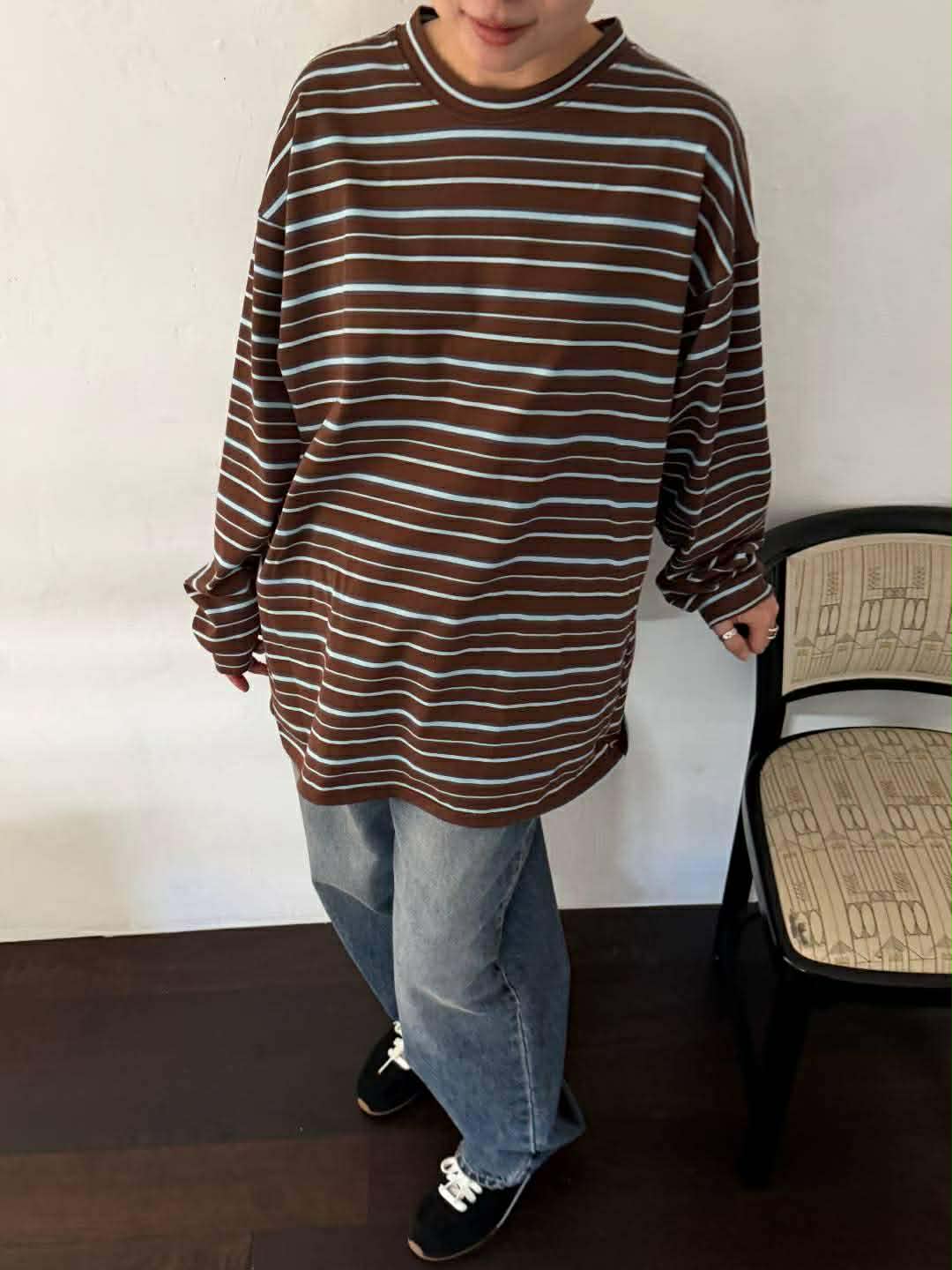 配色條紋TEE ( 2色 )