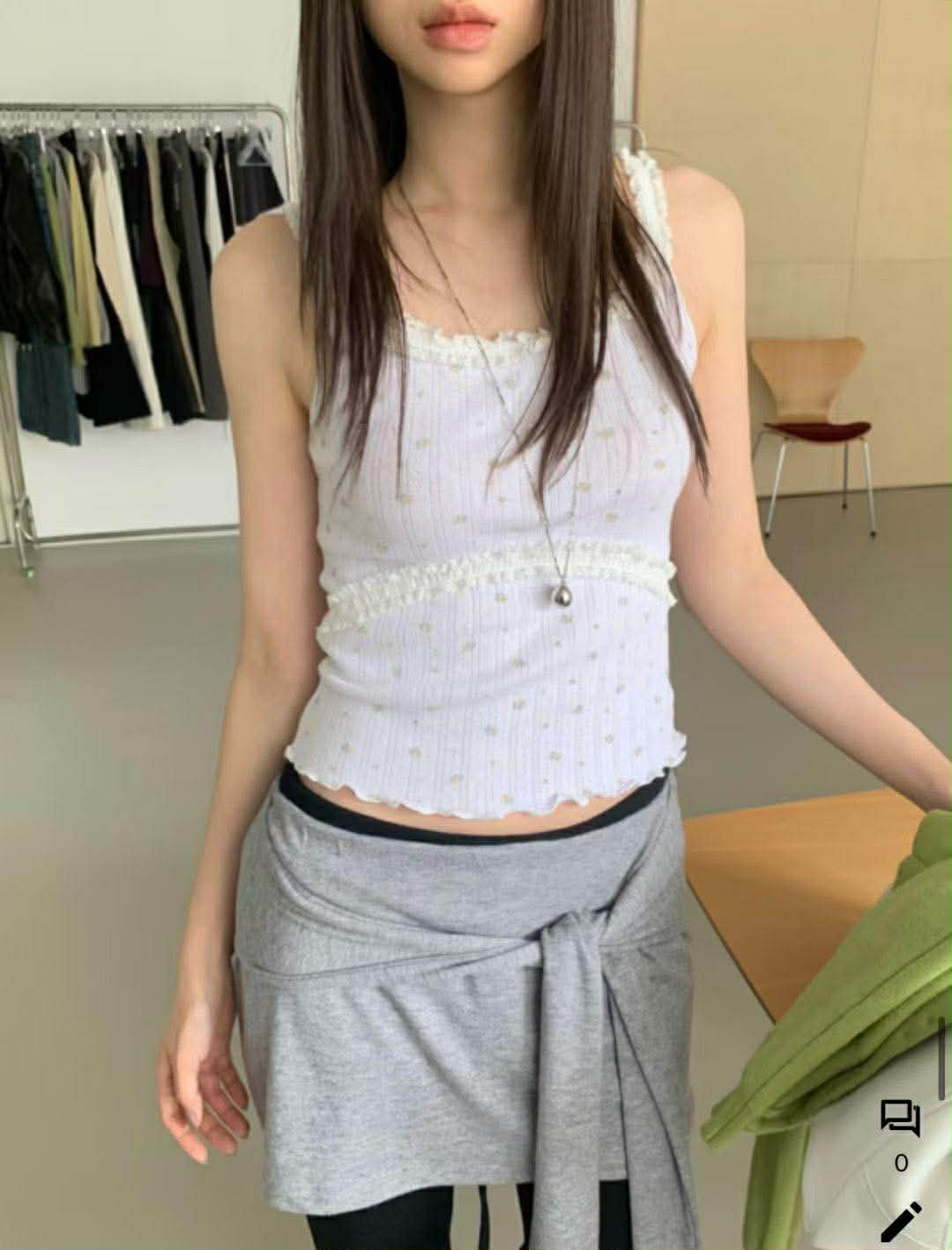 南法感小碎花背心 ( 2色 )