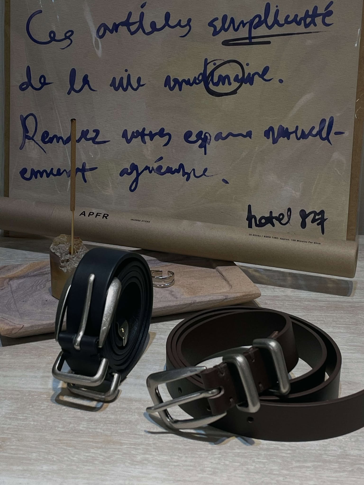 設計師牛皮雙環皮帶 ( 2色 )