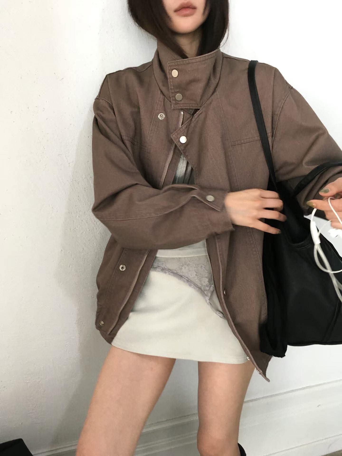 入秋立領夾克 ( 2色 )