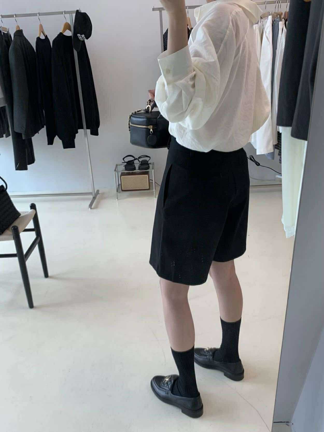 小釦環西裝5分褲 ( 2色 / 少量現貨 )