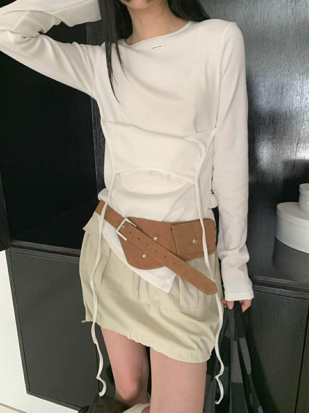 翻蓋小包造型腰帶 ( 2色 )