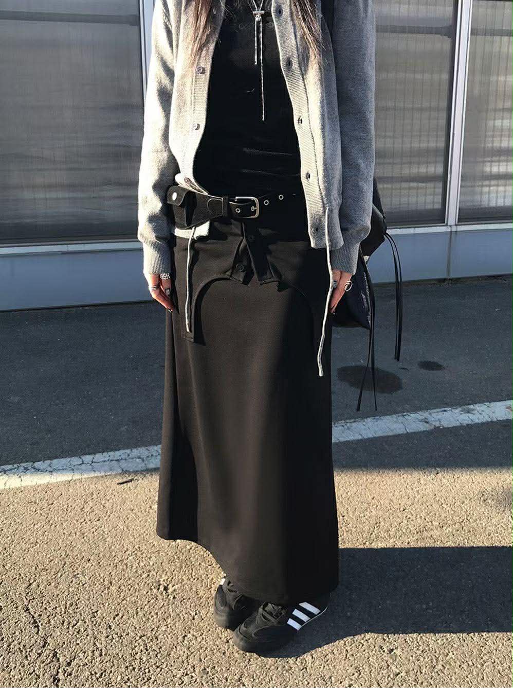 假兩件層次造型棉裙 ( 2色 )