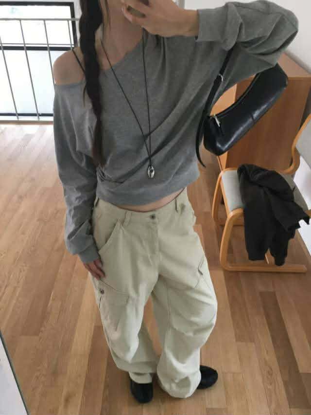 露肩縮袖上衣 ( 3色 / 少量現貨 )