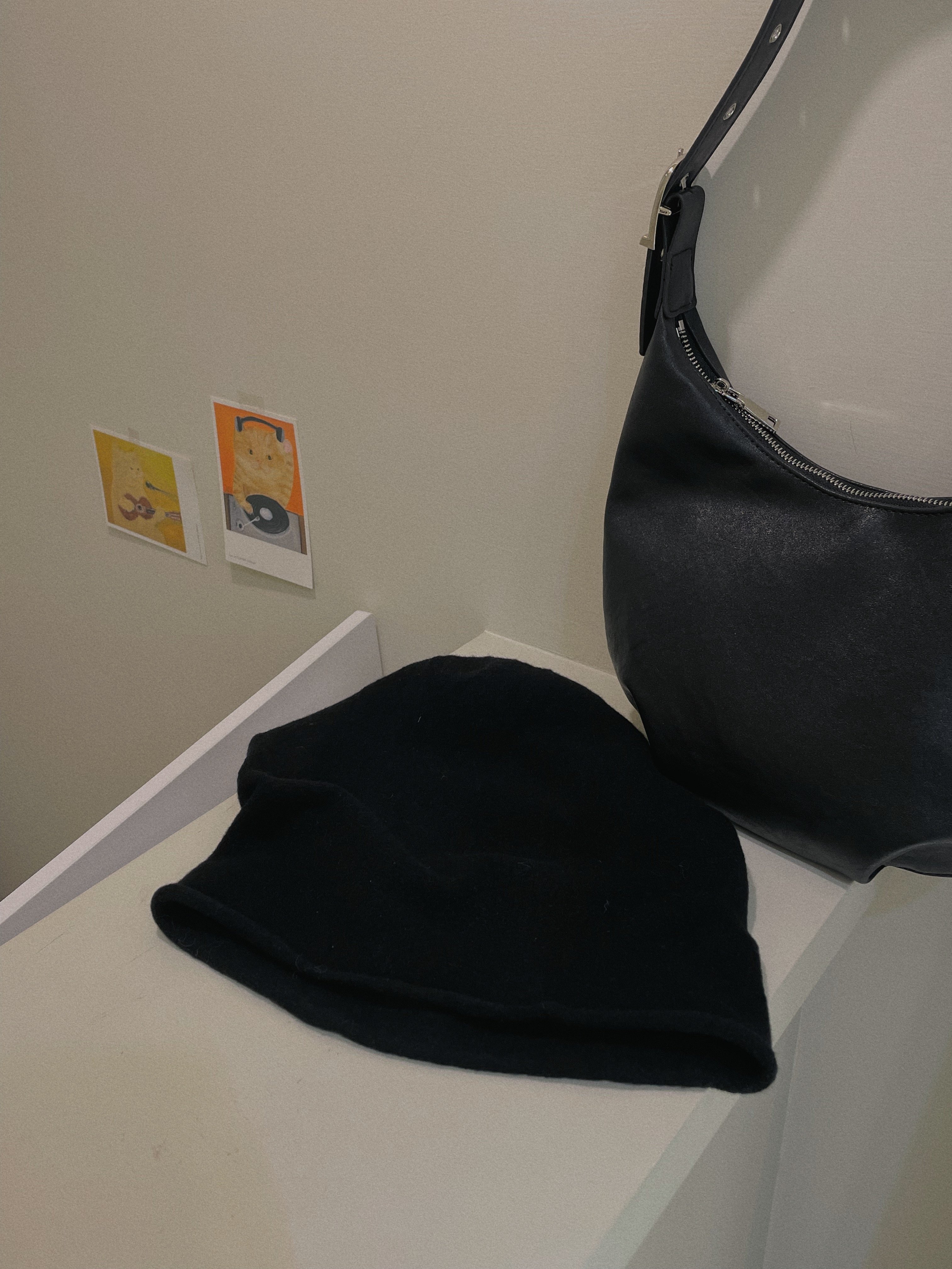 素面捲邊針織帽 ( 7色 )