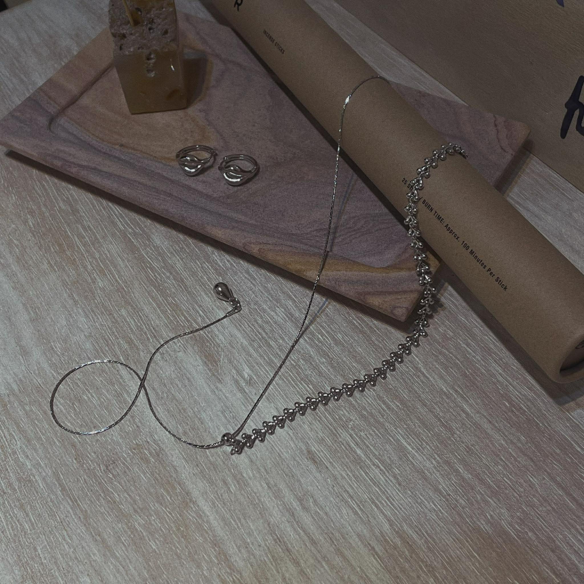 拼接感造型項鍊 ( 2色 / 少量現貨 )
