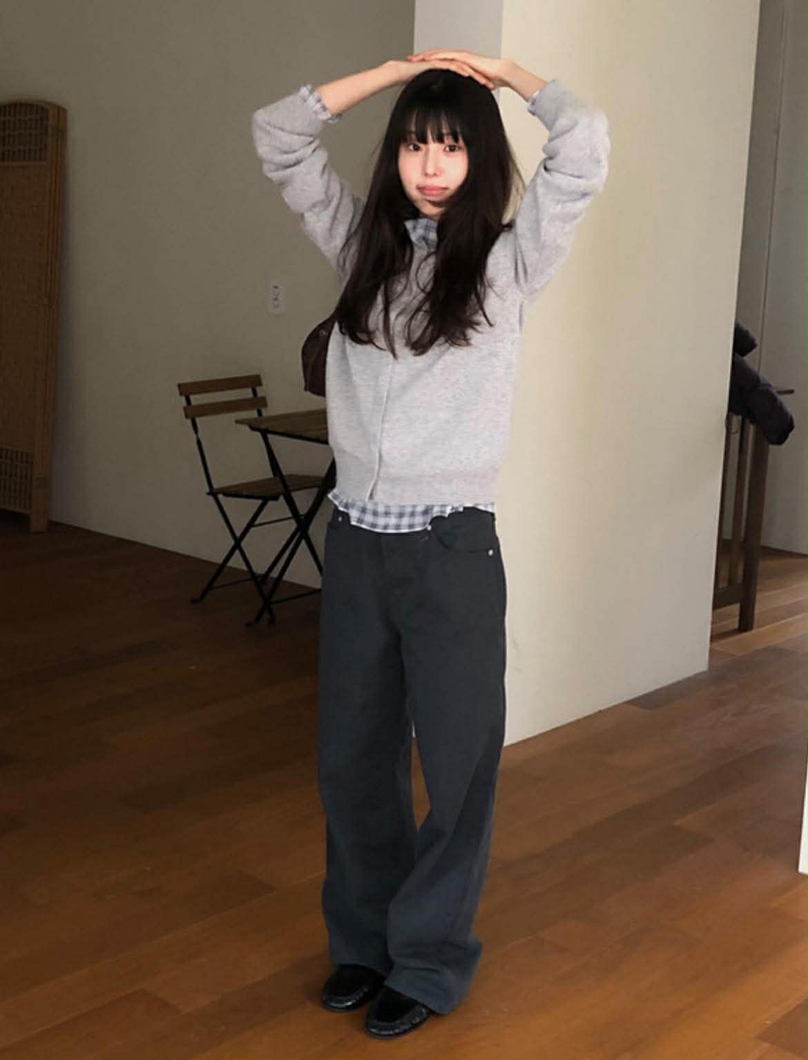 薄感長腿直筒褲 ( 碳灰色 ) 薄感長腿直筒褲 ( 碳灰色 )