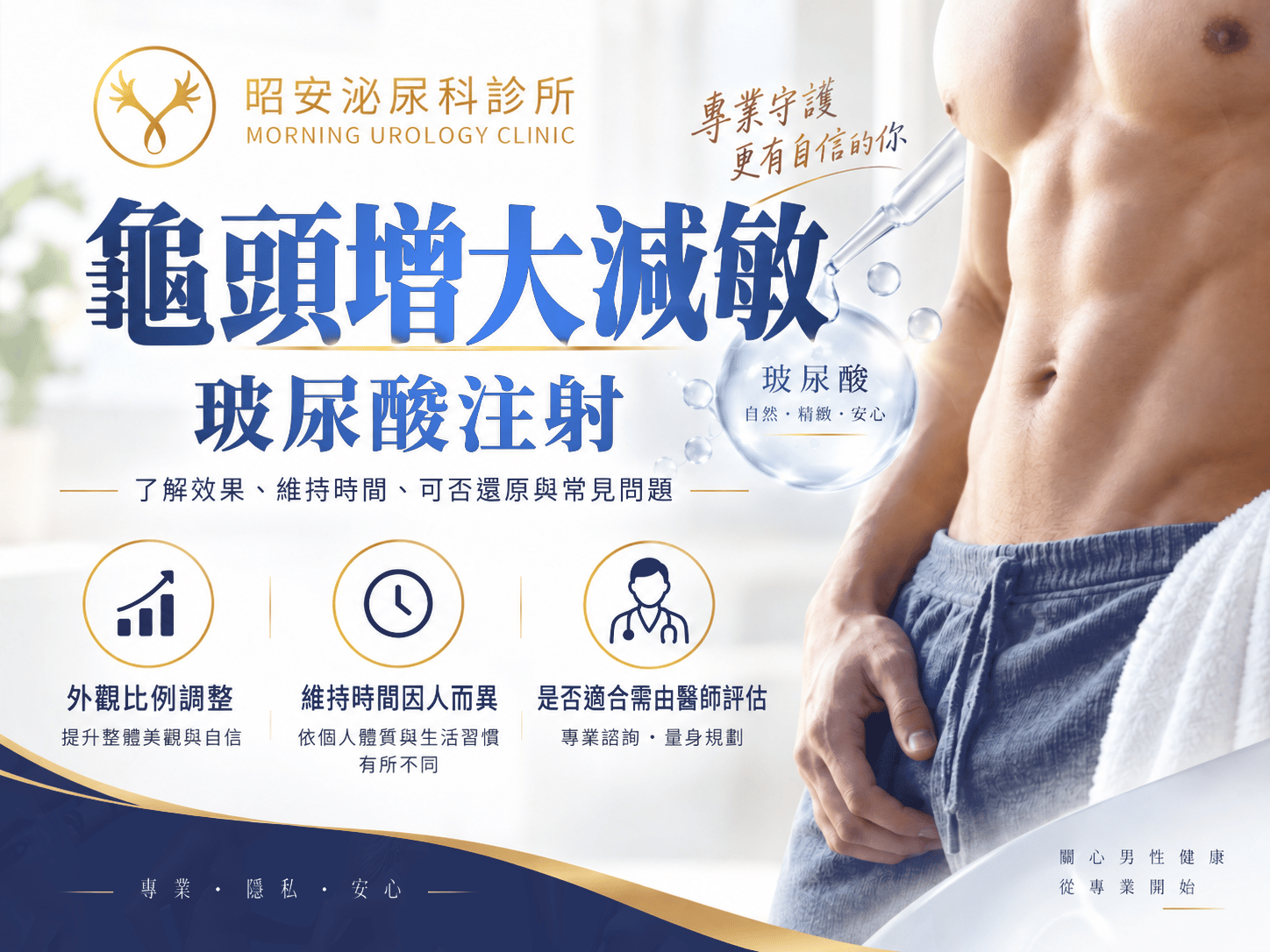 龜頭玻尿酸注射減敏：原理、證據限制與適用情況｜台中昭安泌尿科