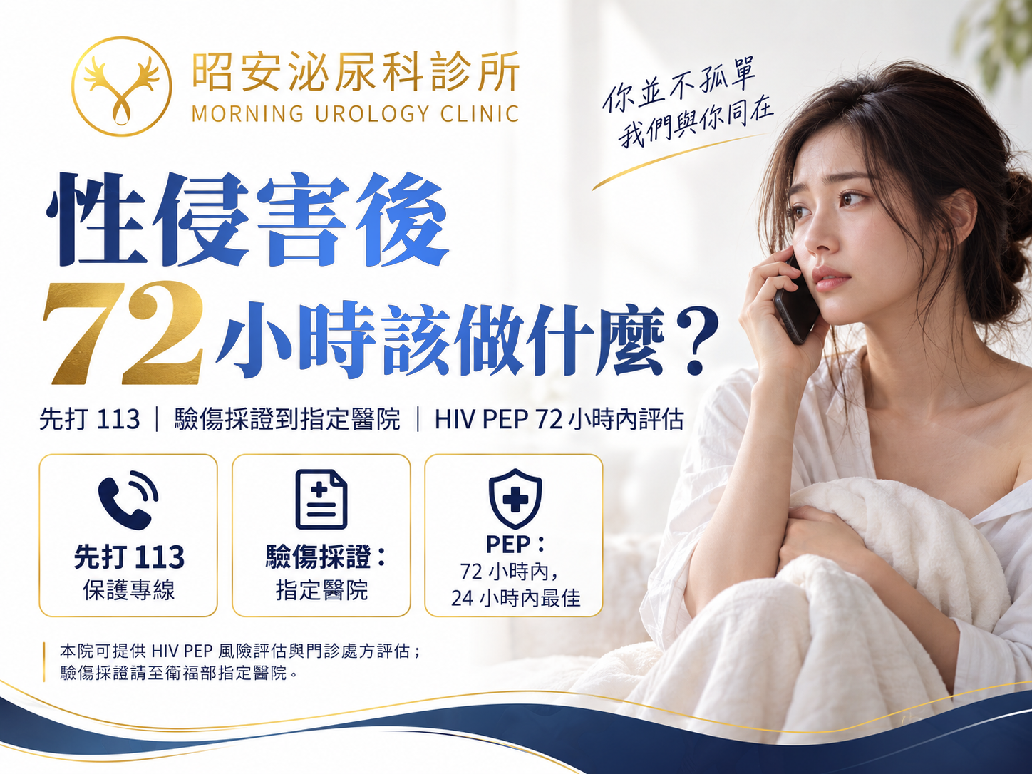 性侵害後 72 小時該做什麼：113、驗傷採證與 PEP 的時限