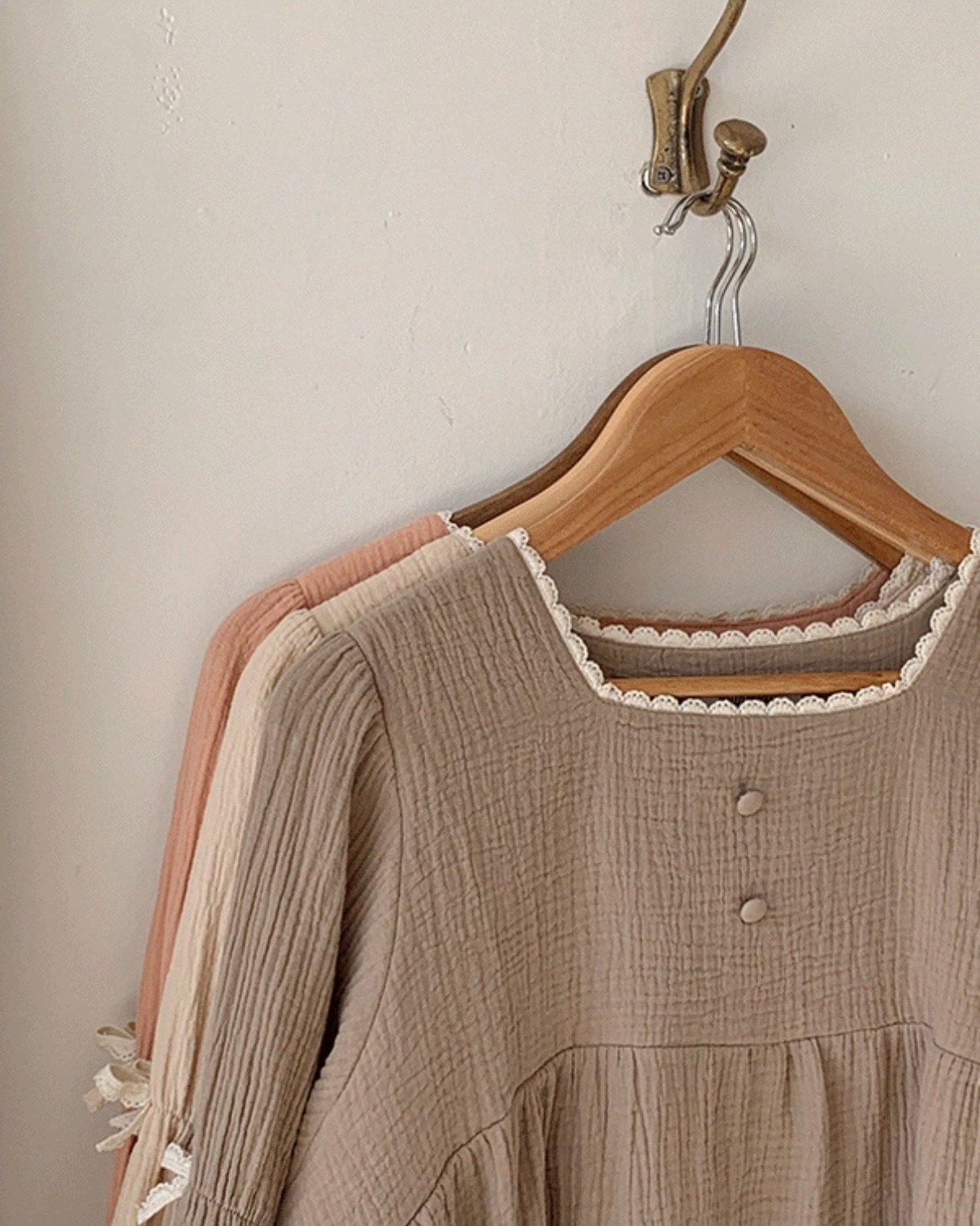 🍒素色滾邊睡衣（𝟑 𝐜𝐨𝐥𝐨𝐫𝐬)