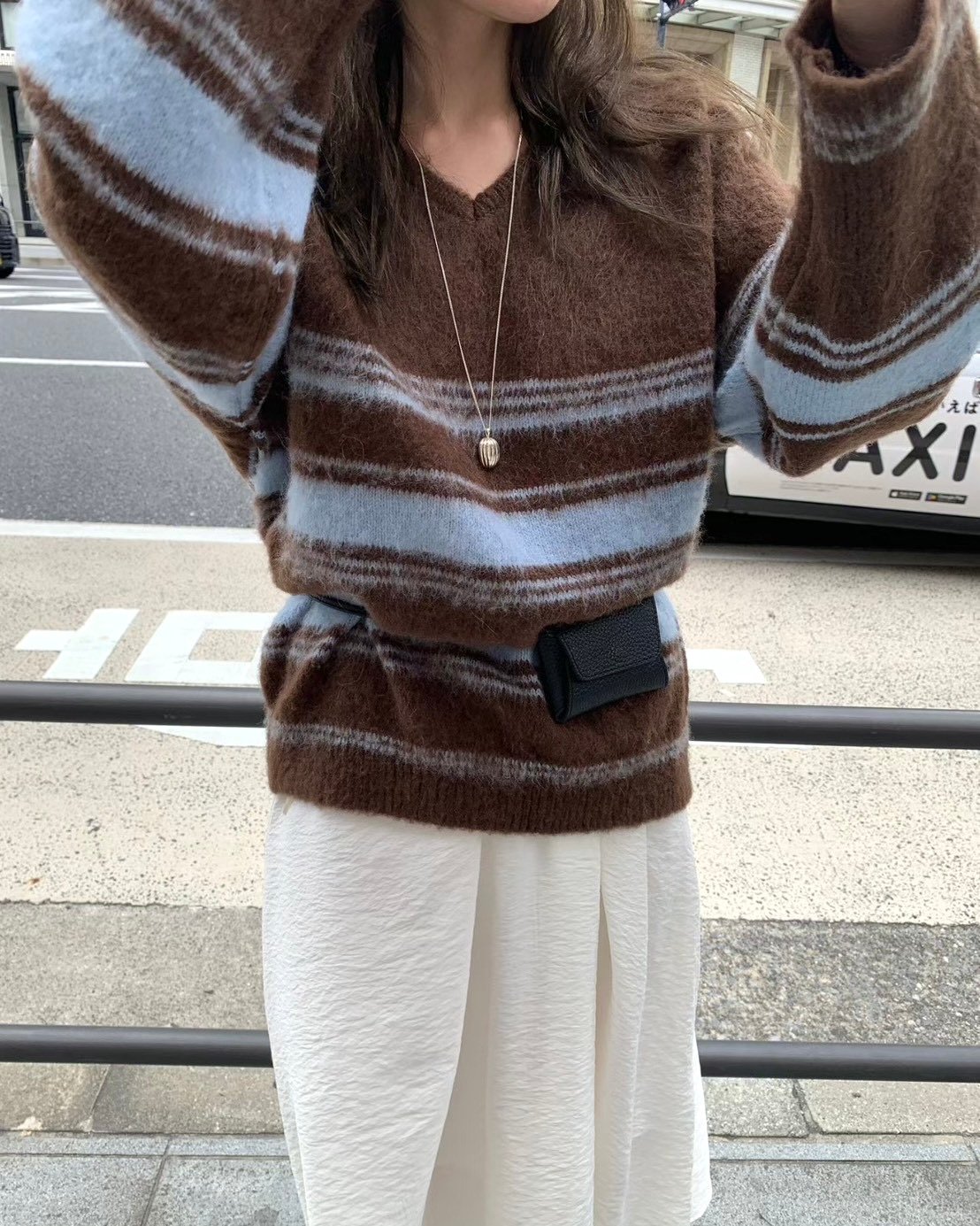 𝐍𝟏𝟗 藍莓千層派條紋毛衣🫐（𝟐 𝐜𝐨𝐥𝐨𝐫𝐬）