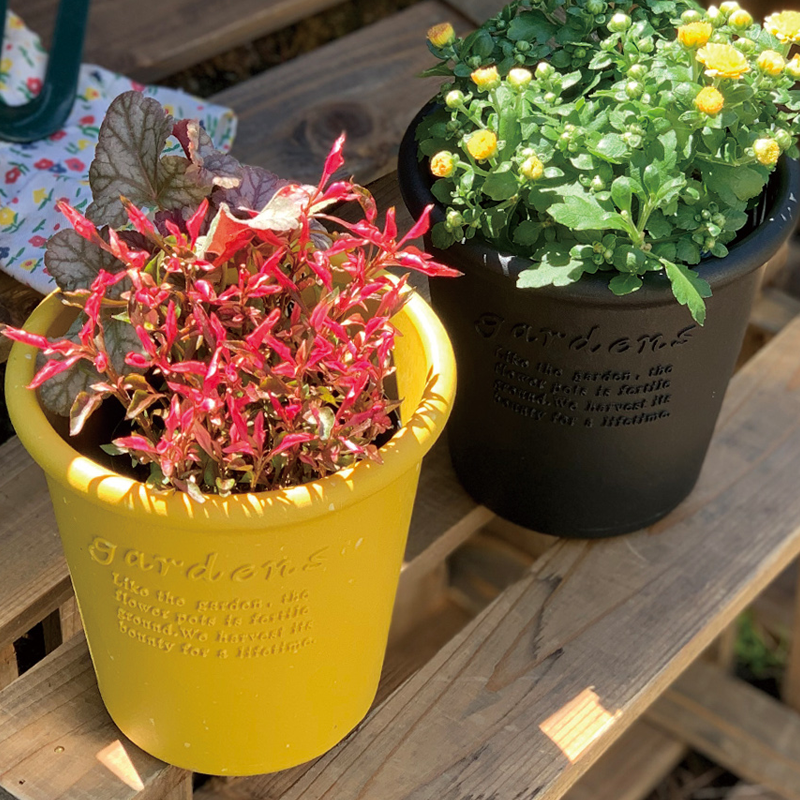 日本 Hachiman Gardens 4號 復古園藝環保花盆（附底盤）