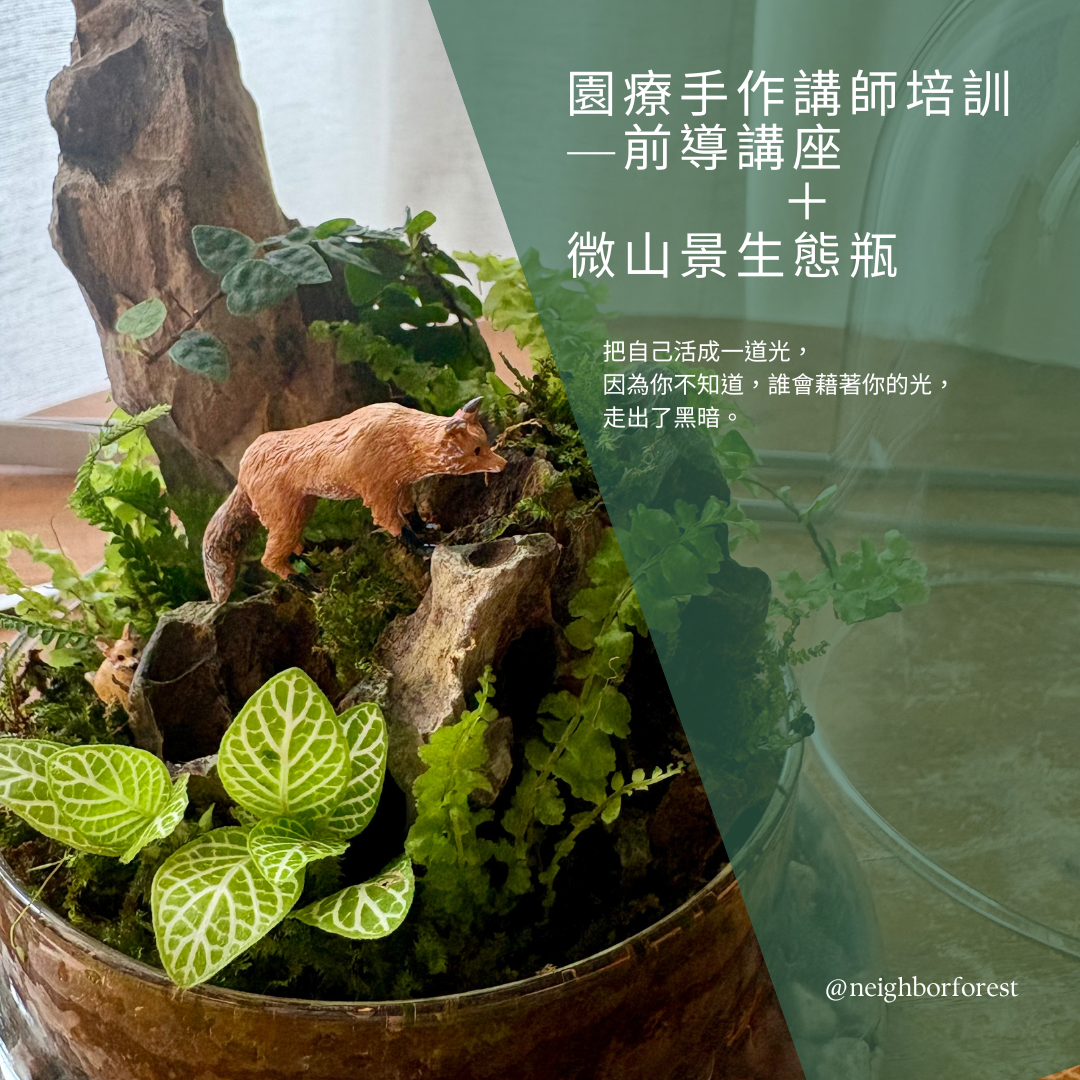 大師課程｜『園療手作講師培訓—前導講座』＋『微山景生態瓶』
