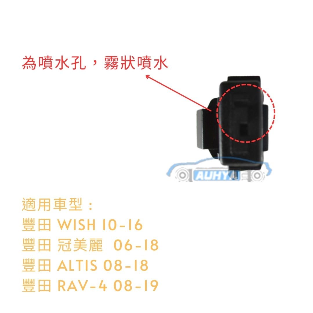豐田 WISH 10-16 CAMRY 06-18 ALTIS 08-18 RAV-4 08-19 噴水頭 雨刷噴水 霧狀