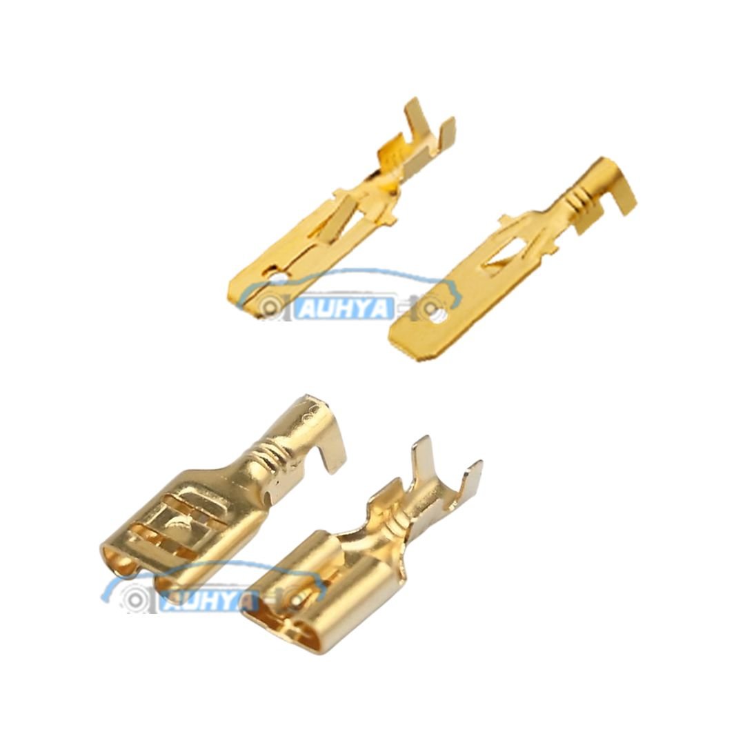 通用型 312型高級鍍金線夾 312型高級鍍金端子 312型公母線夾 公母9MM鍍錫端子 100入/包
