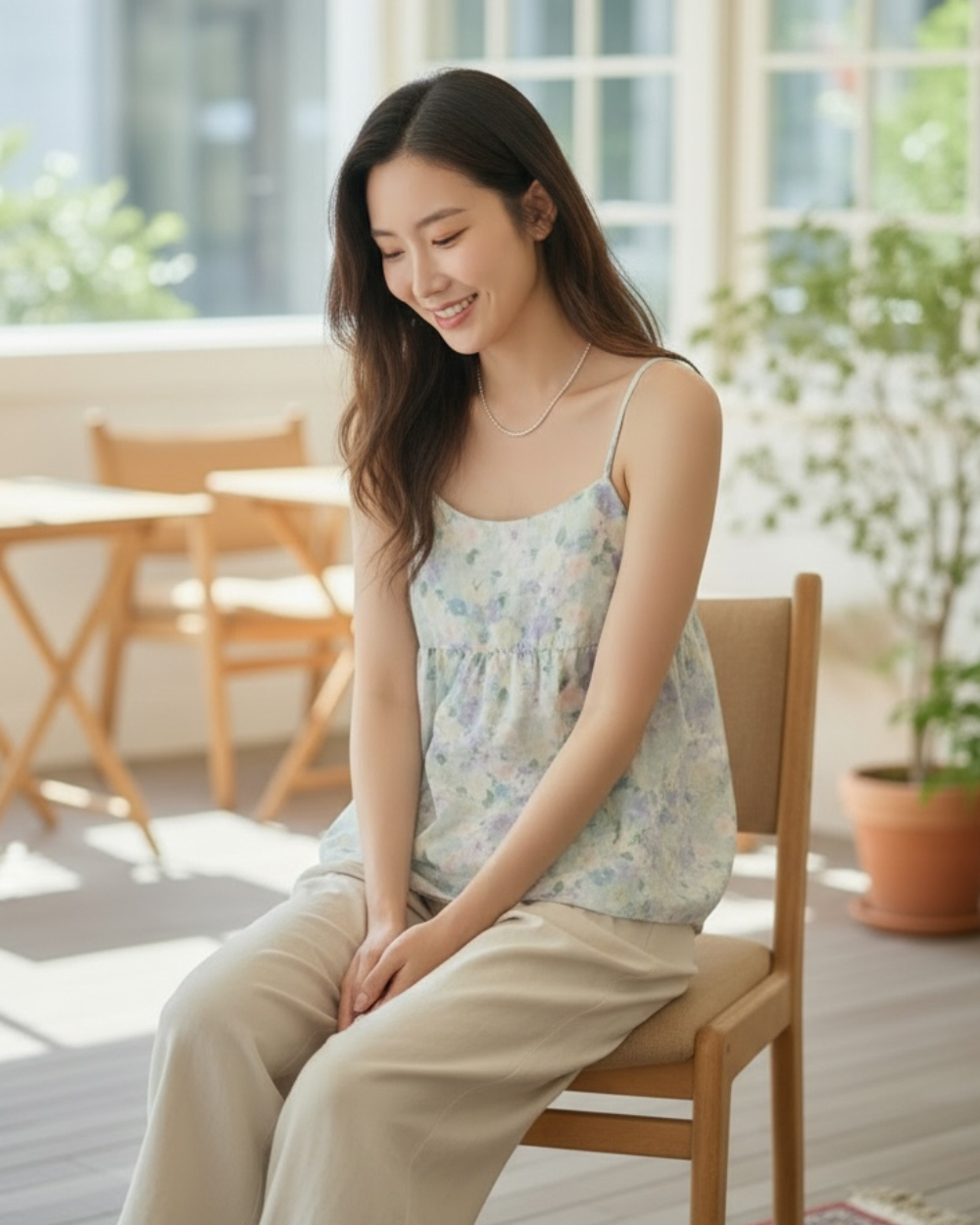 莫內花園吊帶背心-紫