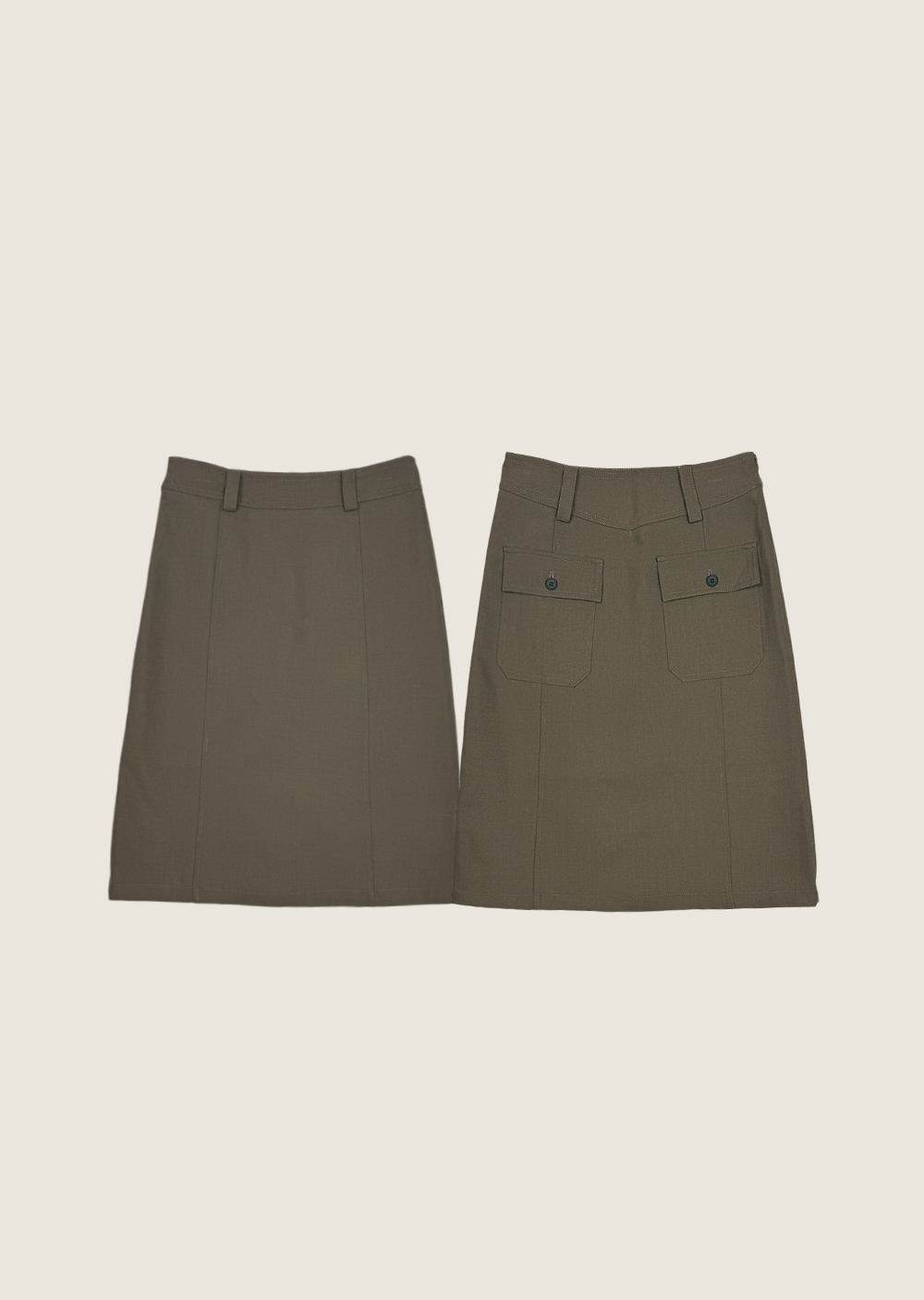 天絲西裝中長裙