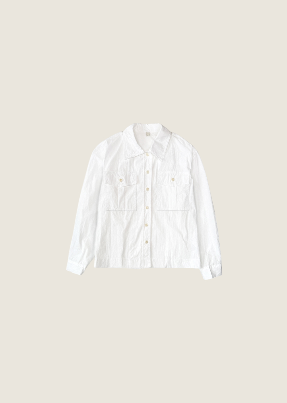 韓國雙口袋風衣襯衫