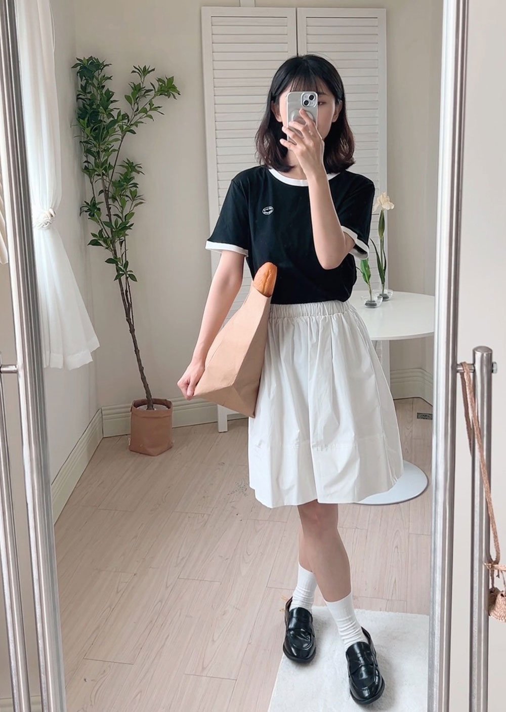 witharch撞色邊基礎Tee