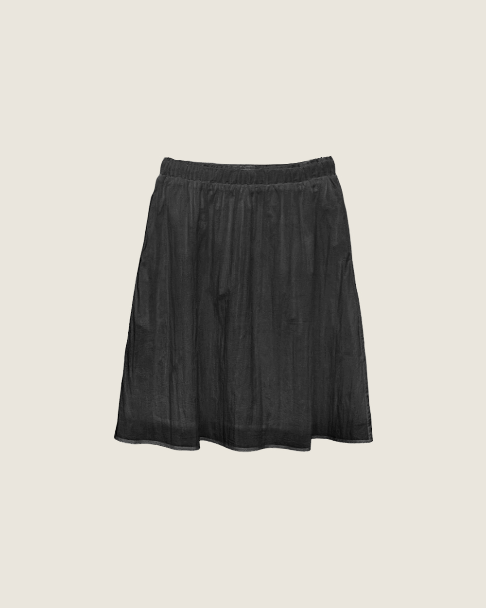 復古A字中長裙-黑