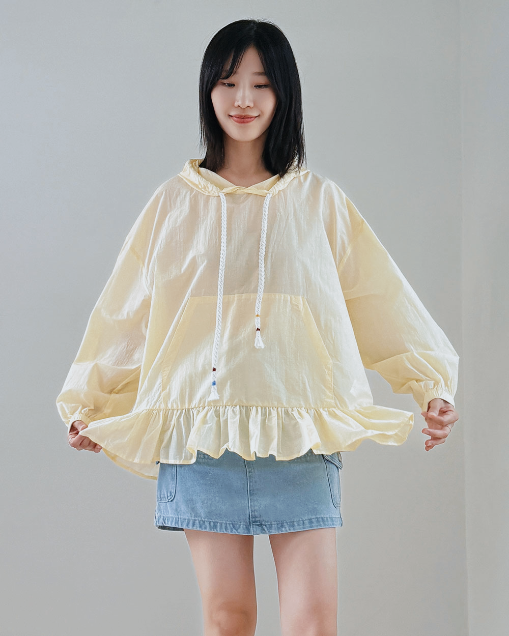 清透連帽傘擺防曬衫