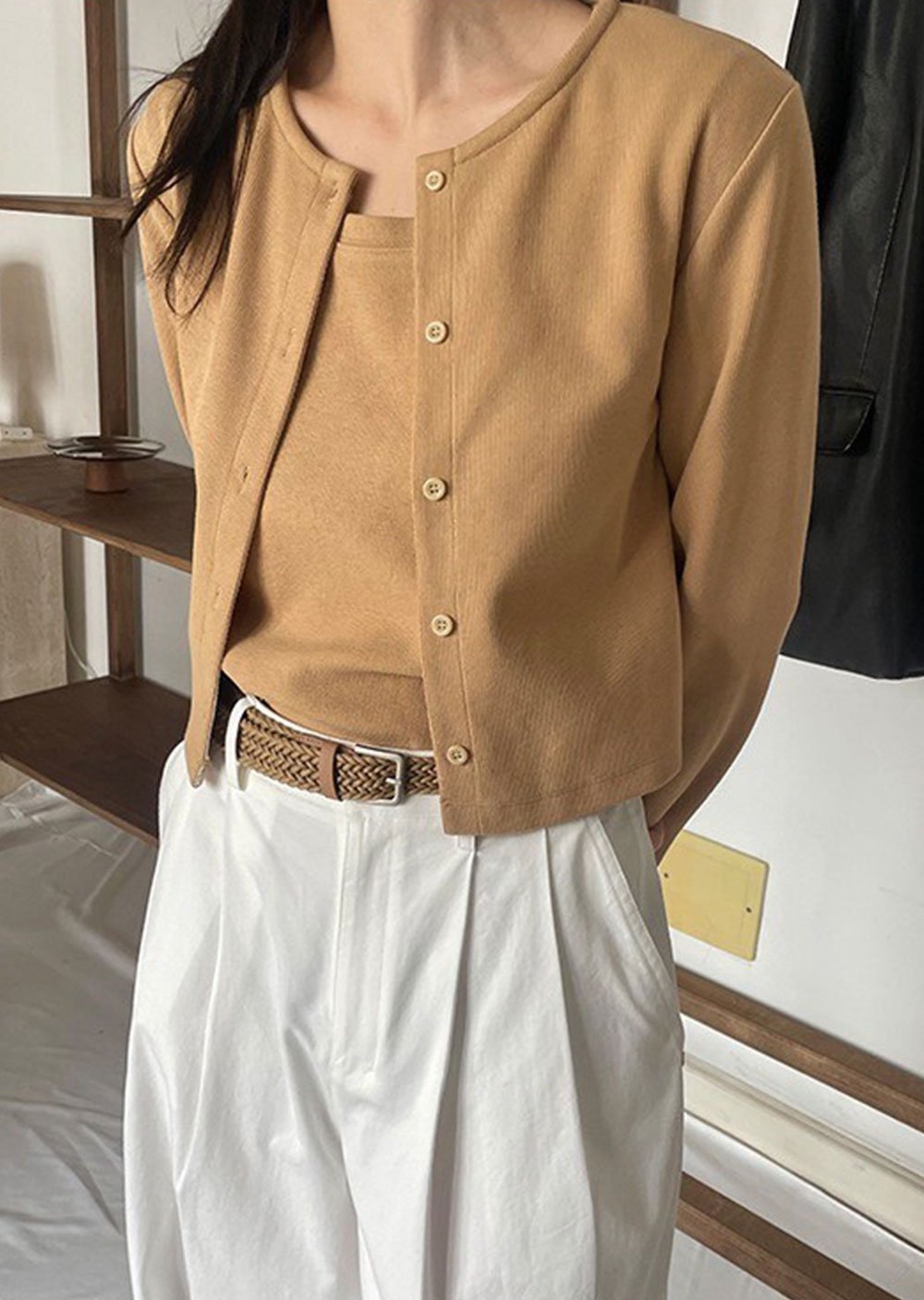 棉質極簡舒彈外衫