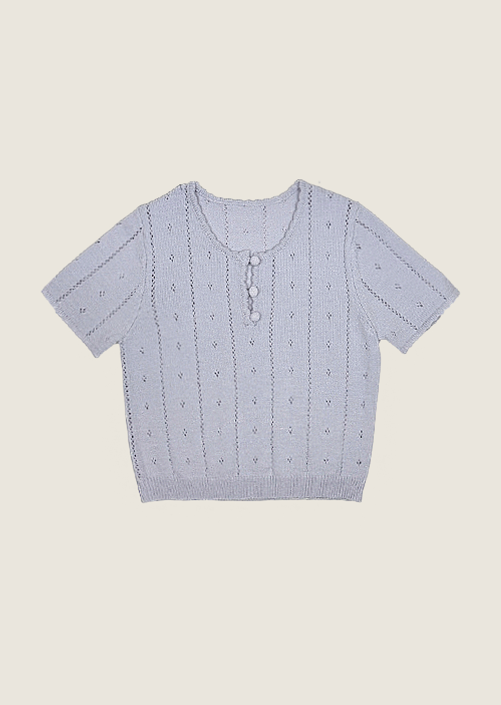 法式紋理針織衫-紫