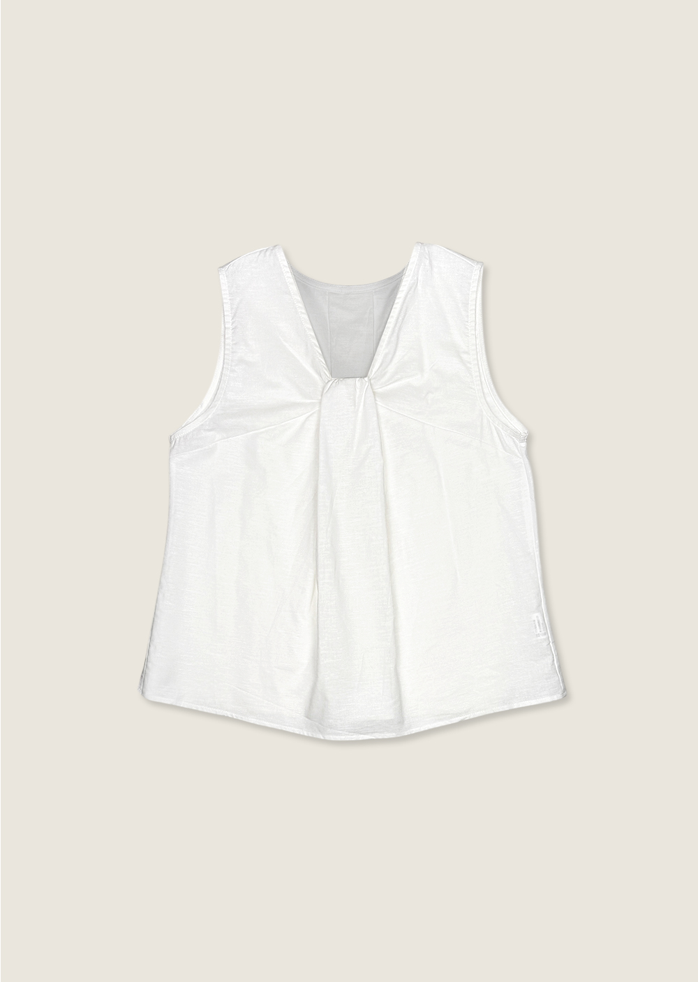 純棉綁結造型上衣-杏