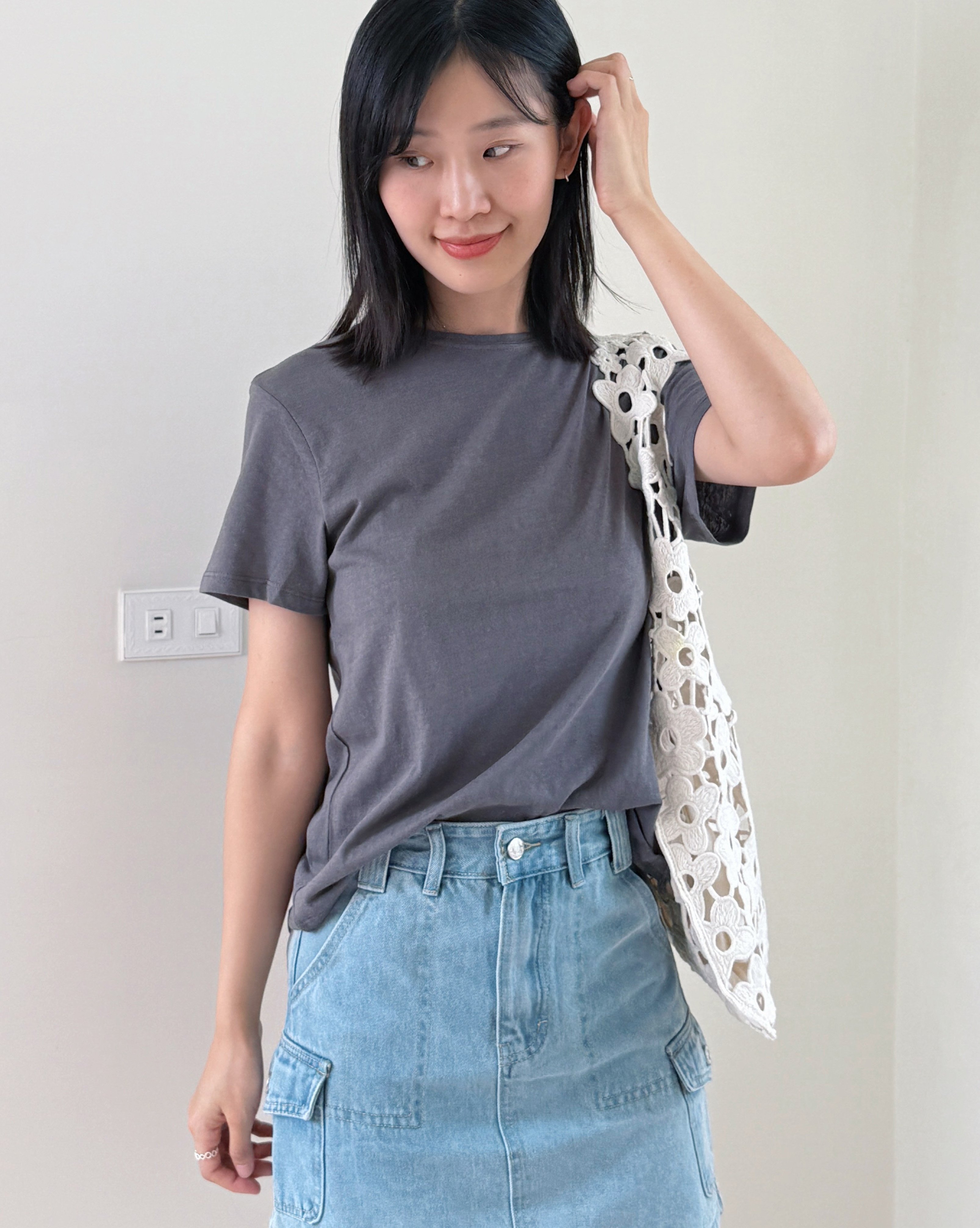 親膚基礎船領tee