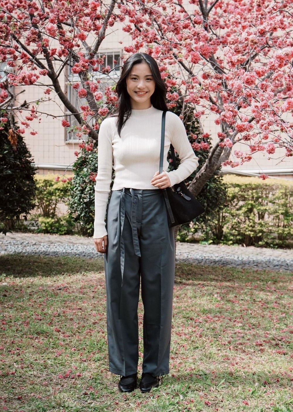 韓國綁帶西裝褲