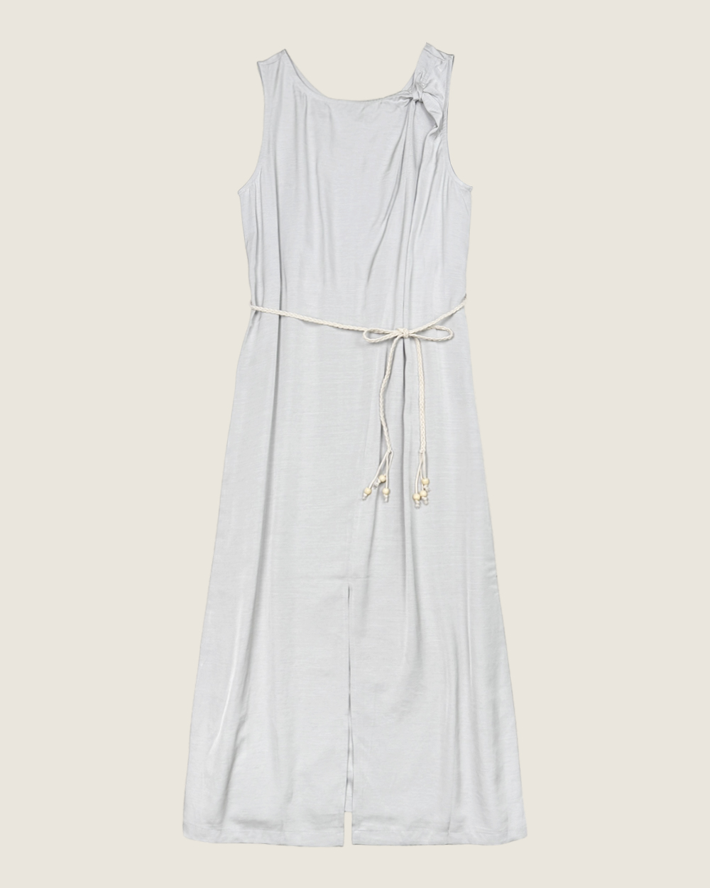 亞麻扭結背心洋裝