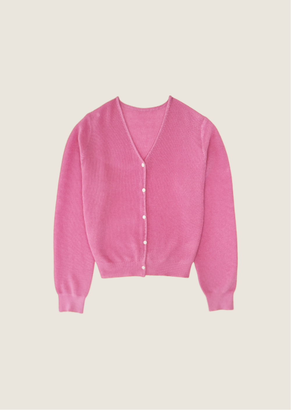 細膩柔滑開襟衫-莓果