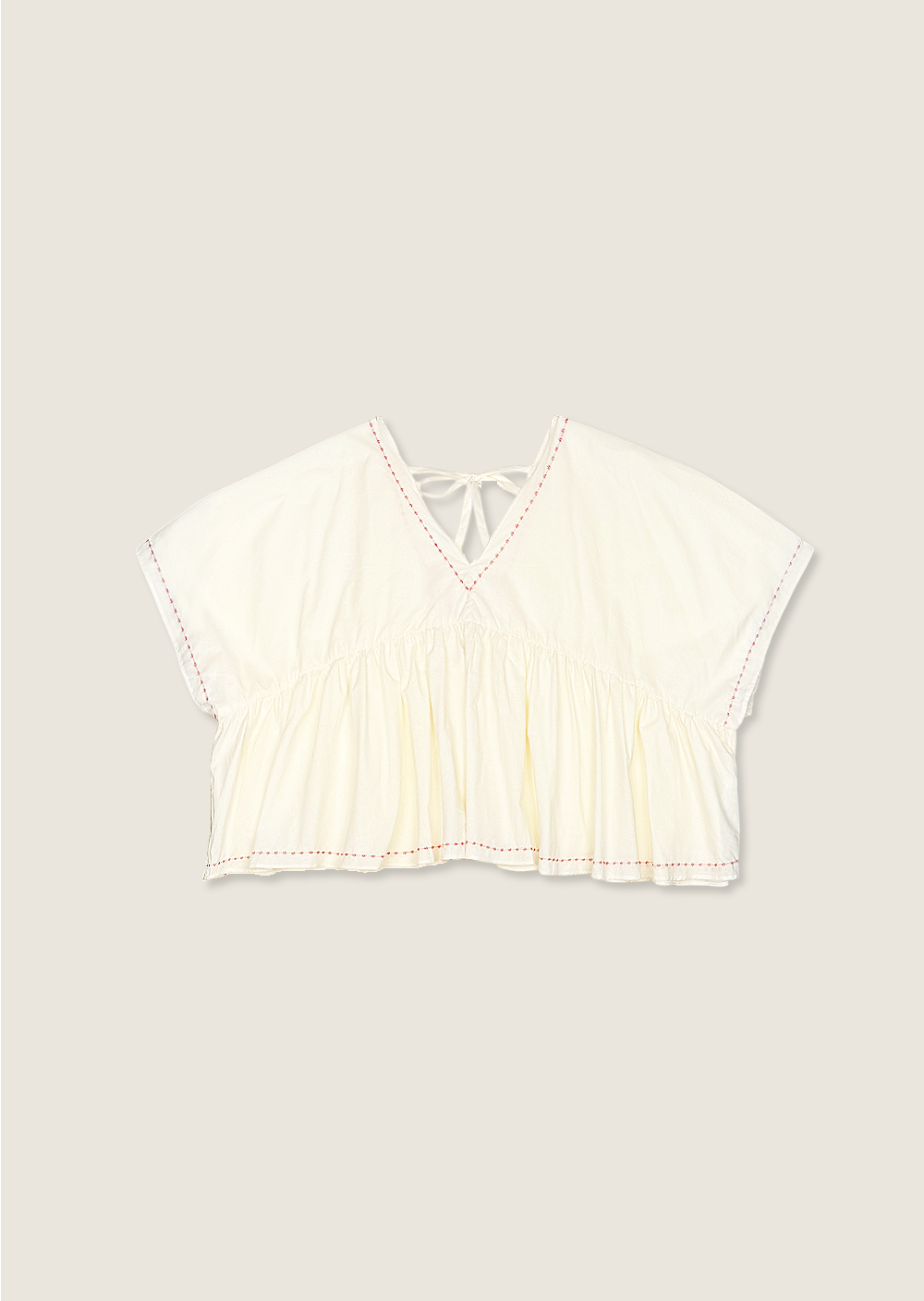 V領浪漫刺繡小衫