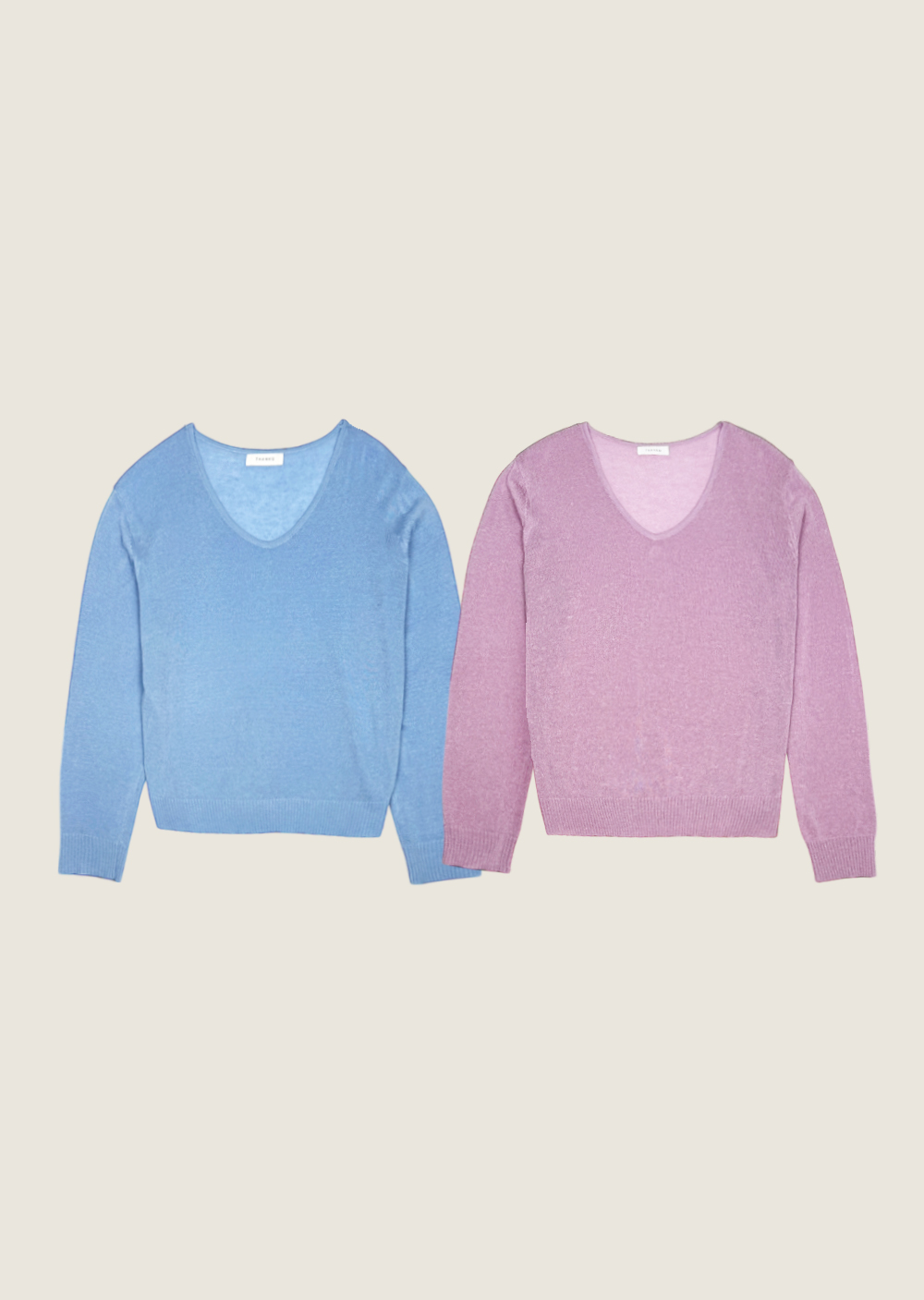 極簡清透U領上衣